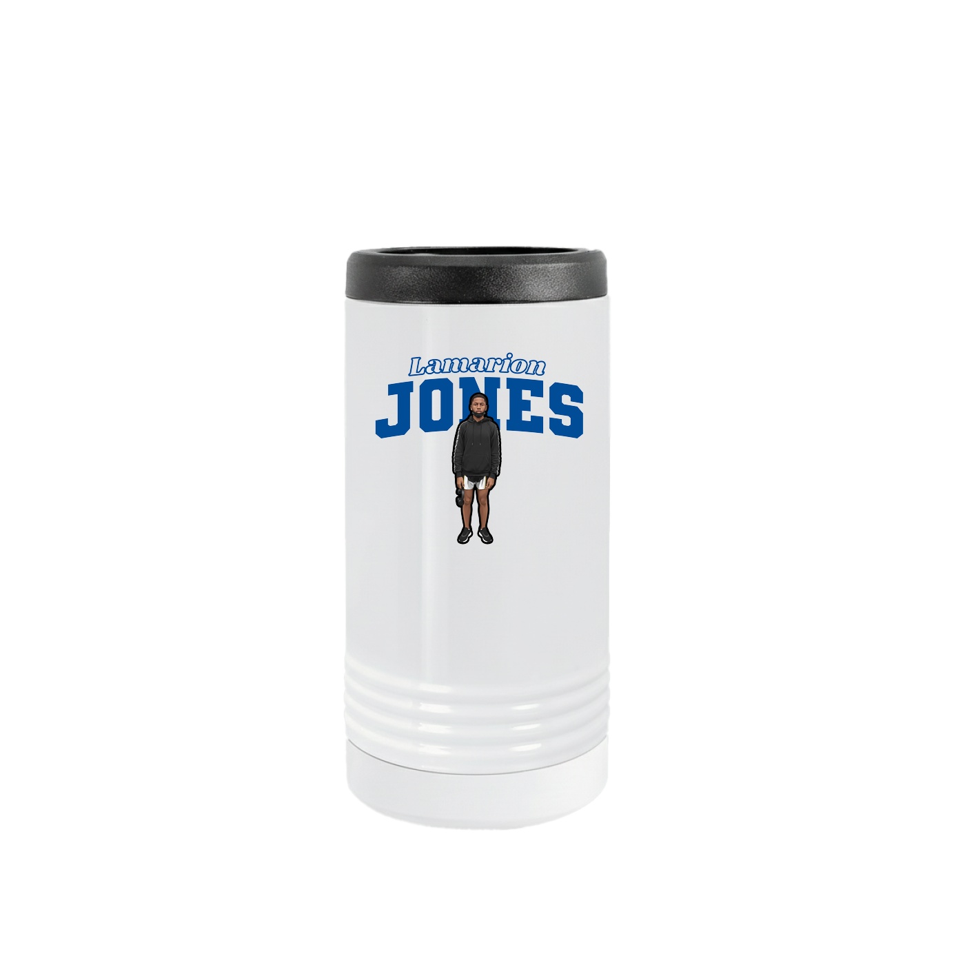 Slim Beverage Holder — Name Arch in White