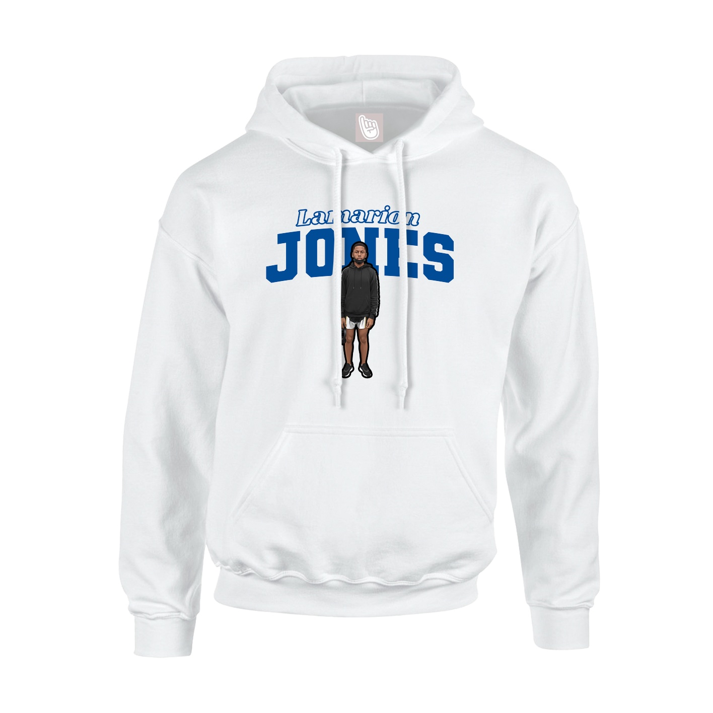Hoodie — Name Arch in White