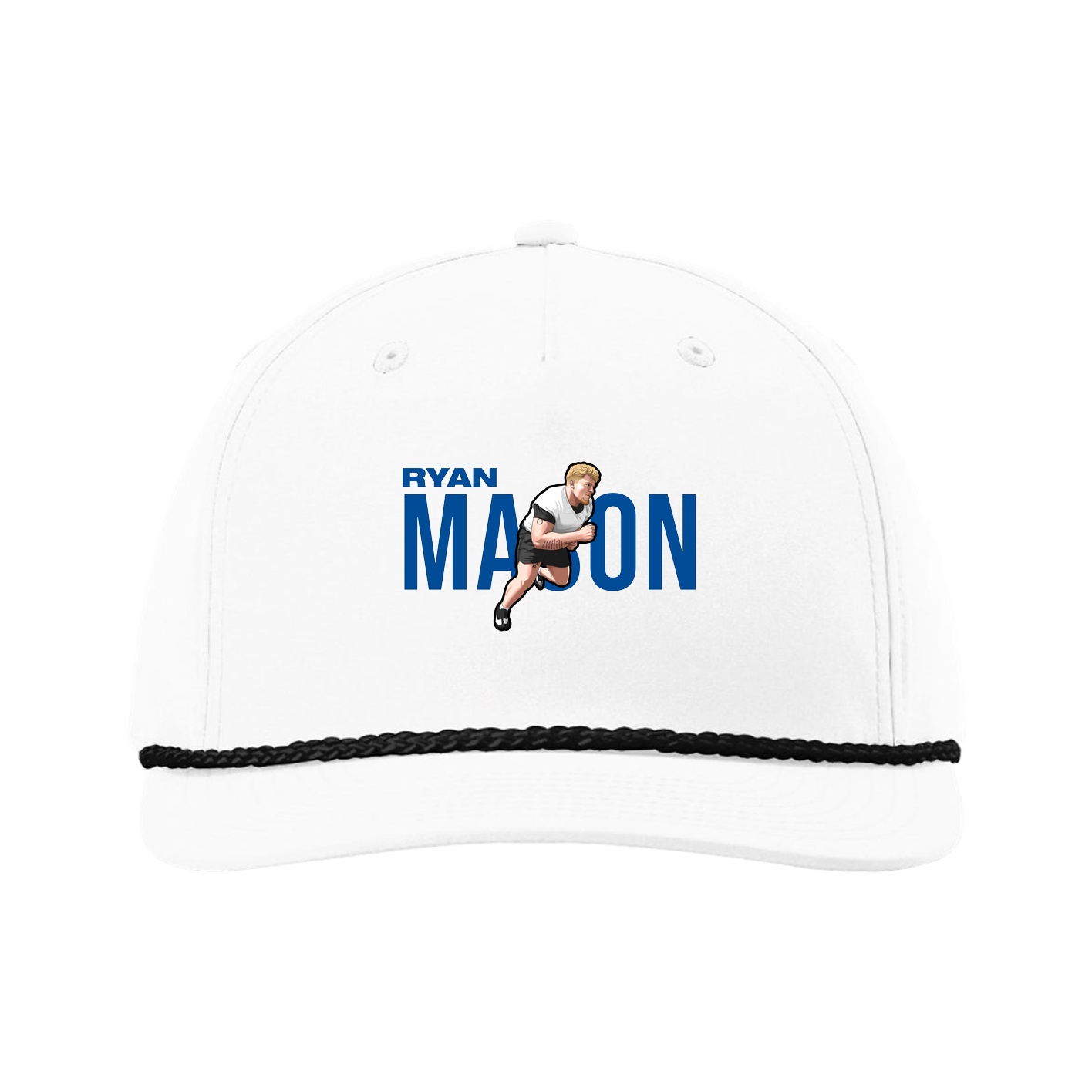 Five-Panel Classic Rope Cap — Player Name in White
