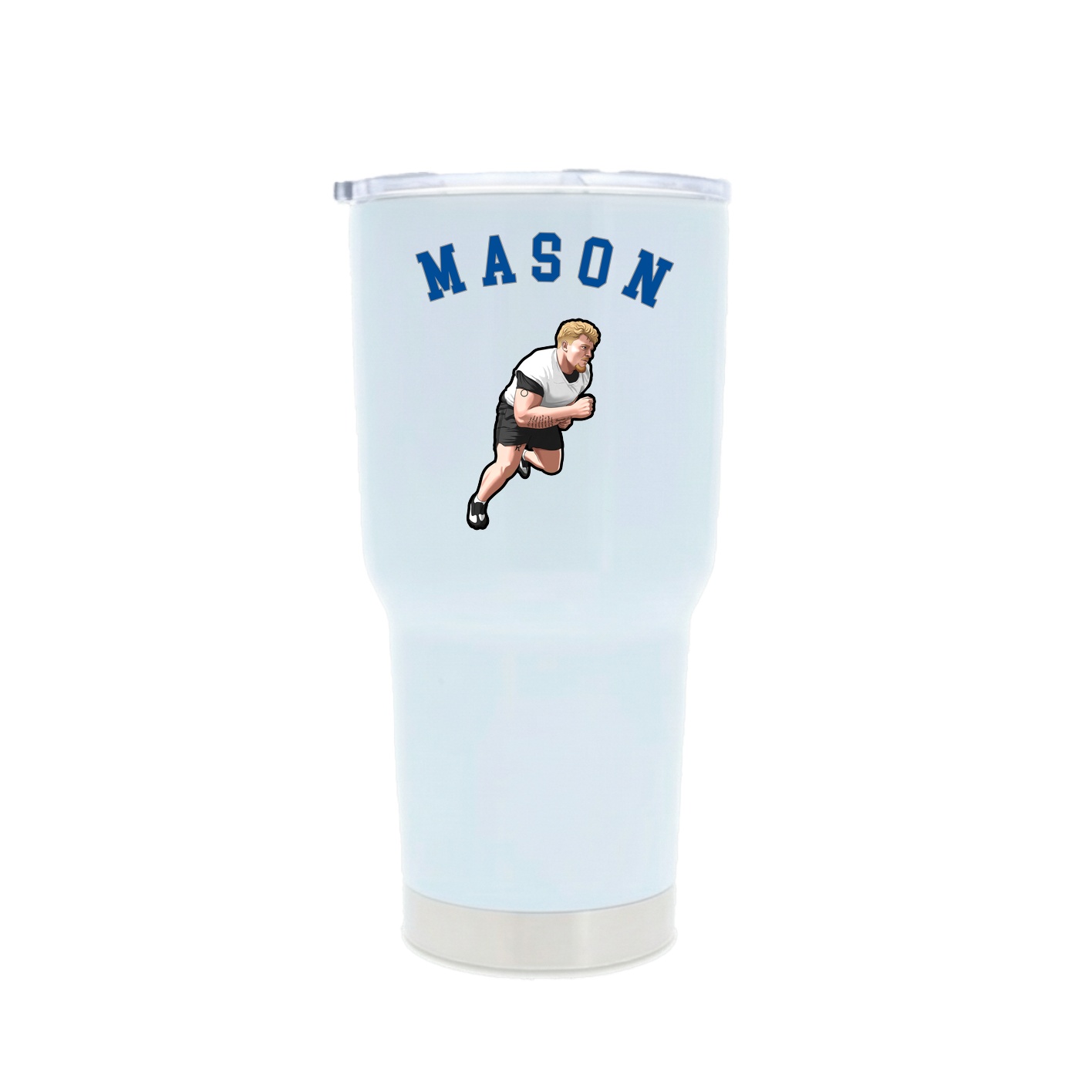 30oz Stainless Steel Tumbler — Shirsey Arch in White