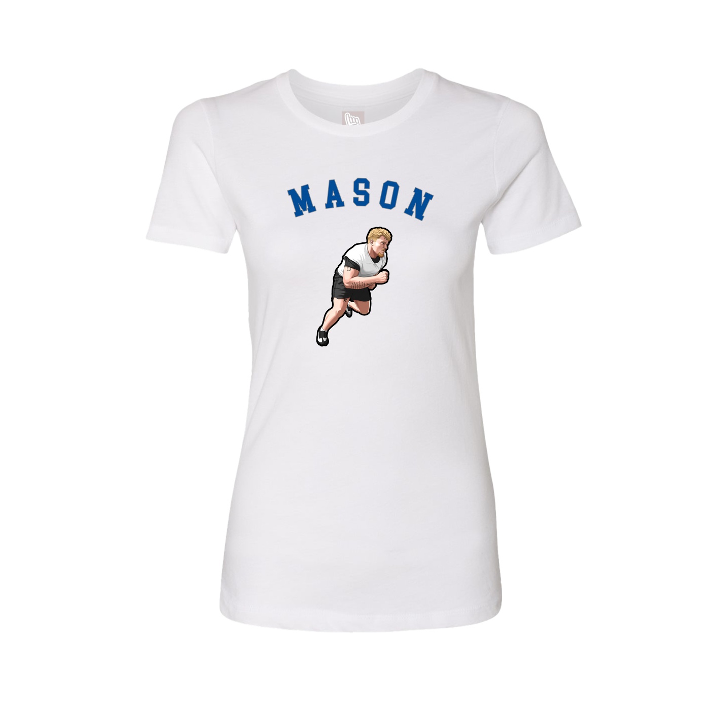 Fitted Women's Tee — Shirsey Arch in White