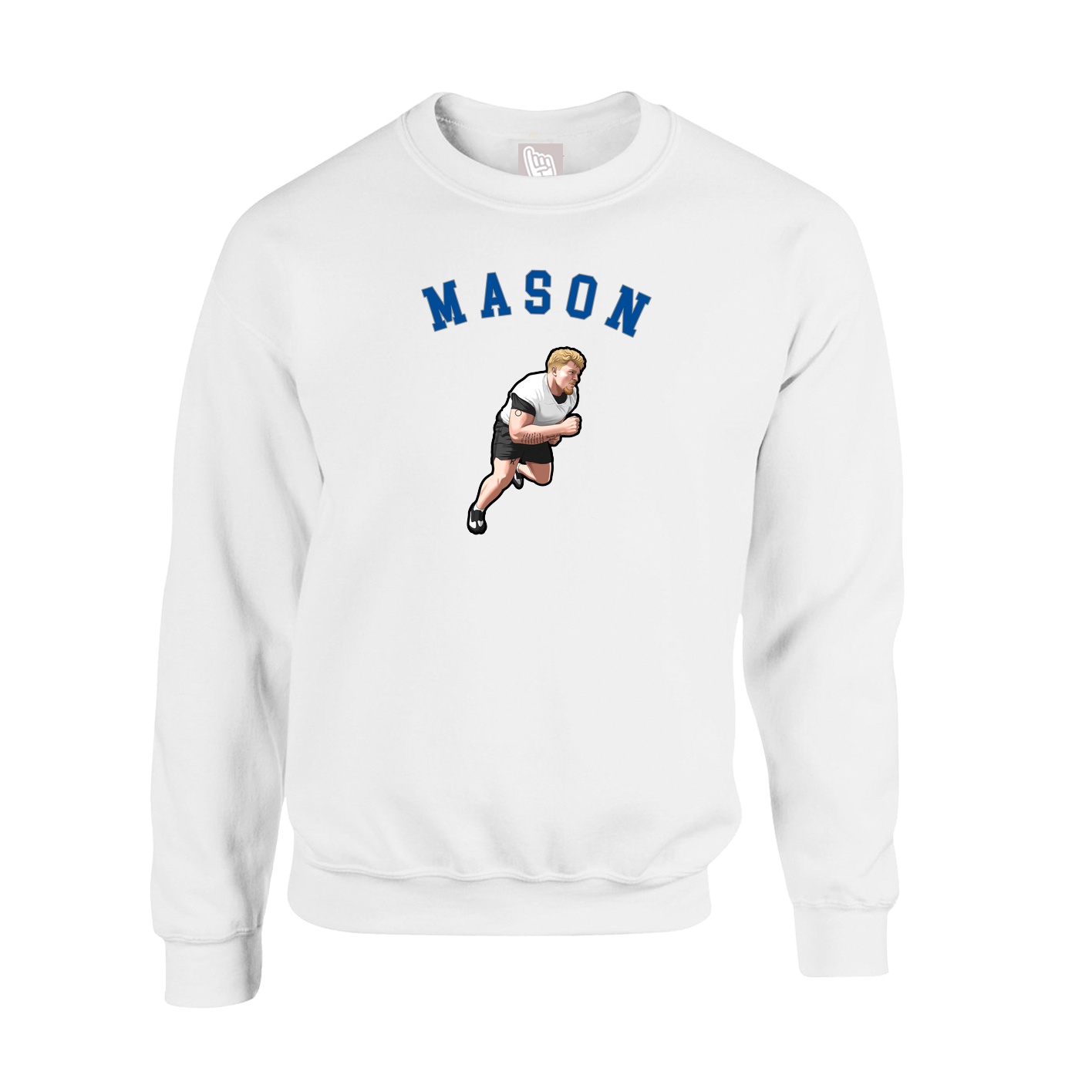 Fleece Crew — Shirsey Arch in White