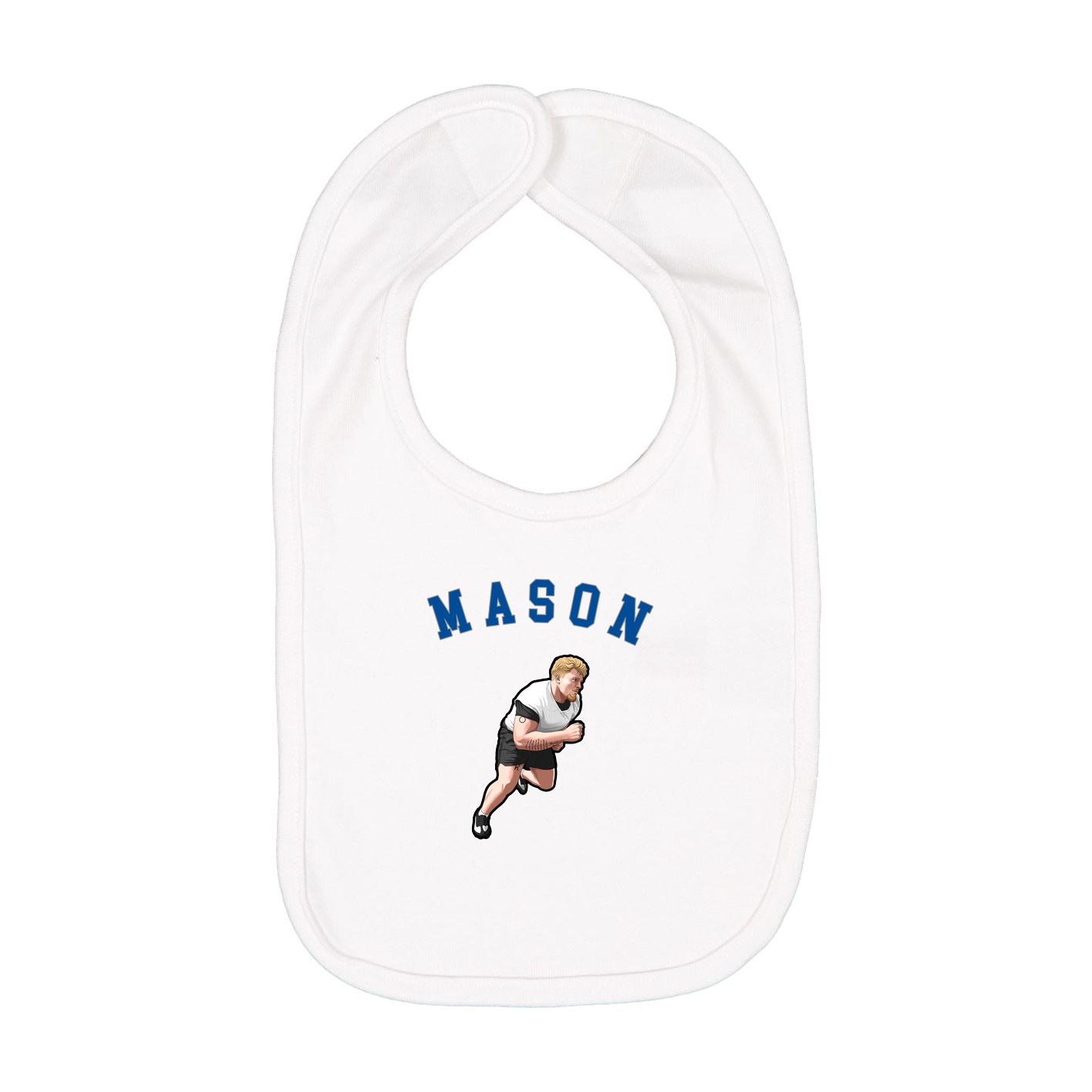 Infant Bib — Shirsey Arch in White