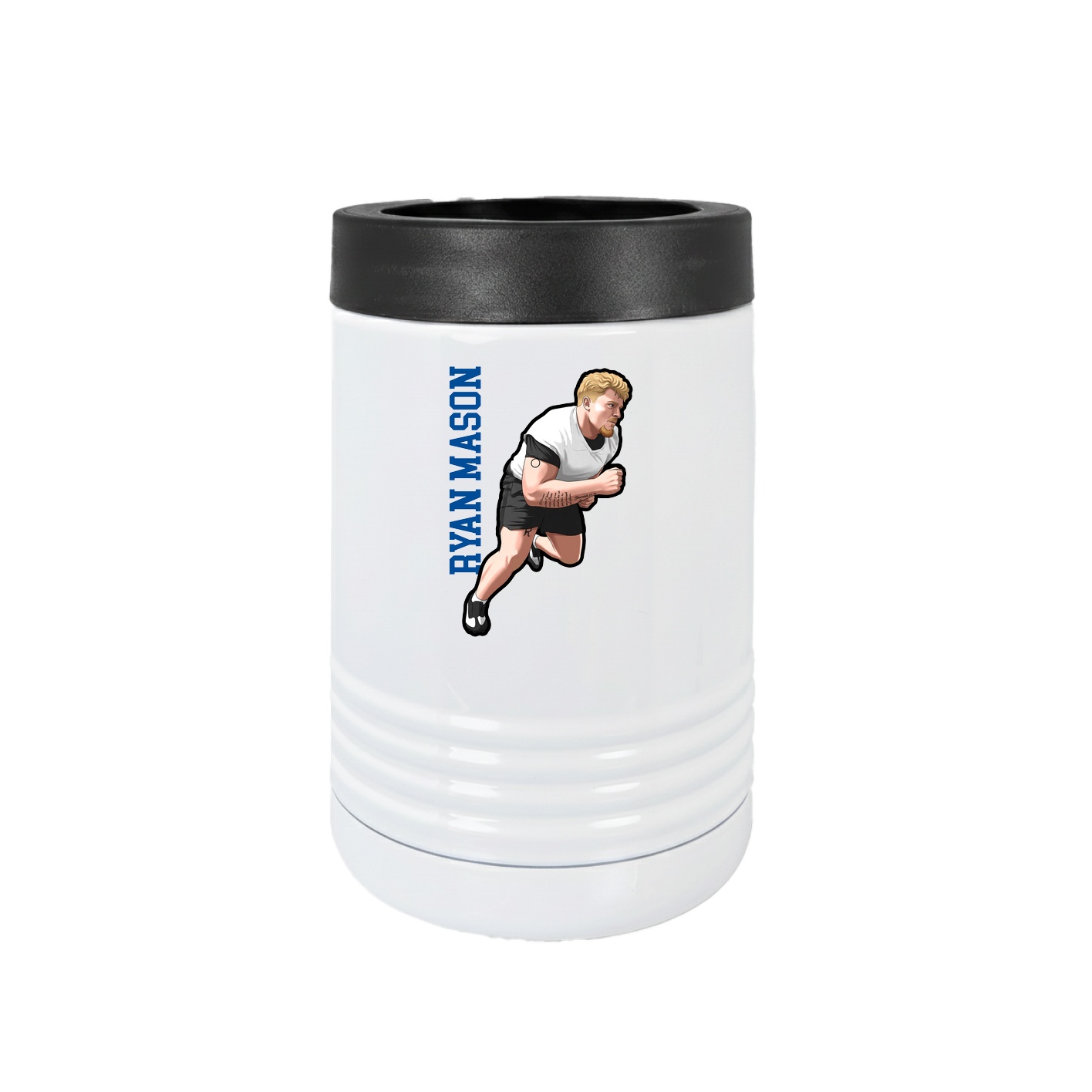Beverage Holder — Name Vertical in White