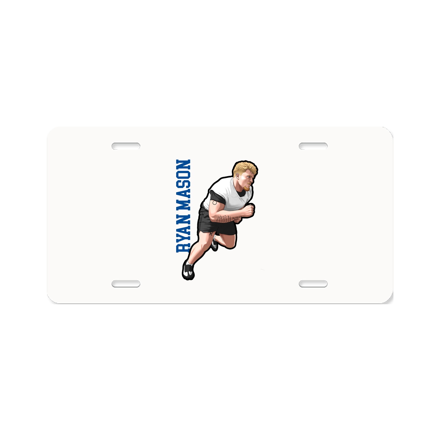 License Plate — Name Vertical in Classic