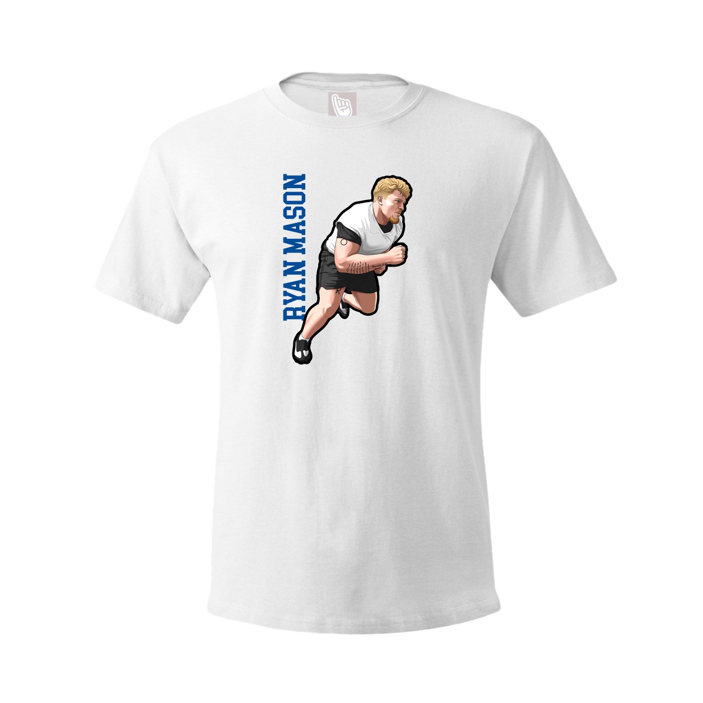 Tee — Name Vertical in White