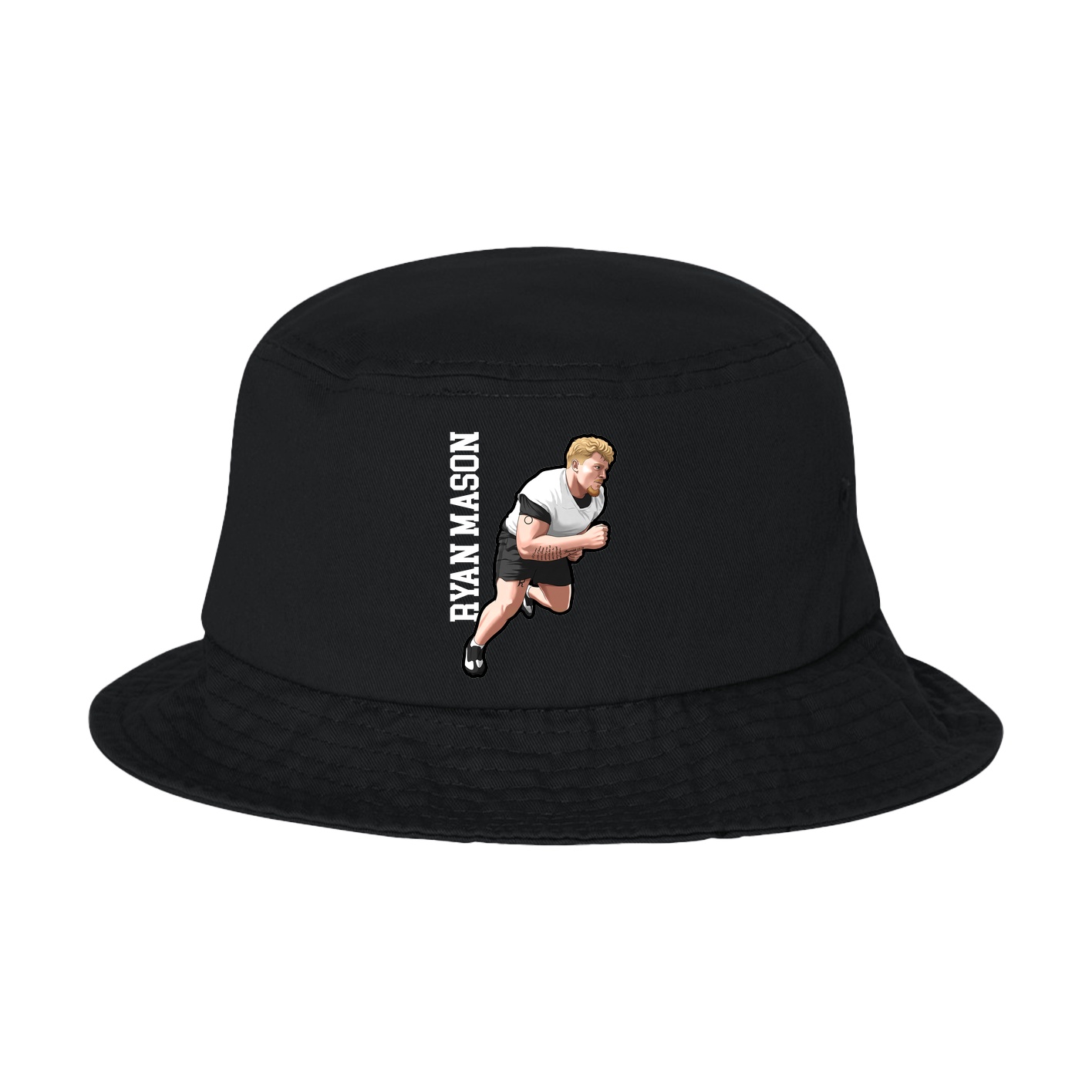 Bucket Cap — Name Vertical in Black
