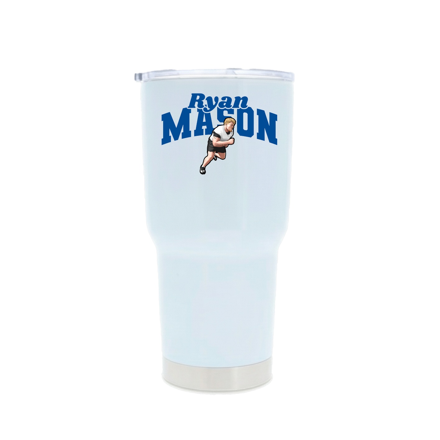 30oz Stainless Steel Tumbler — Signature Arch in White