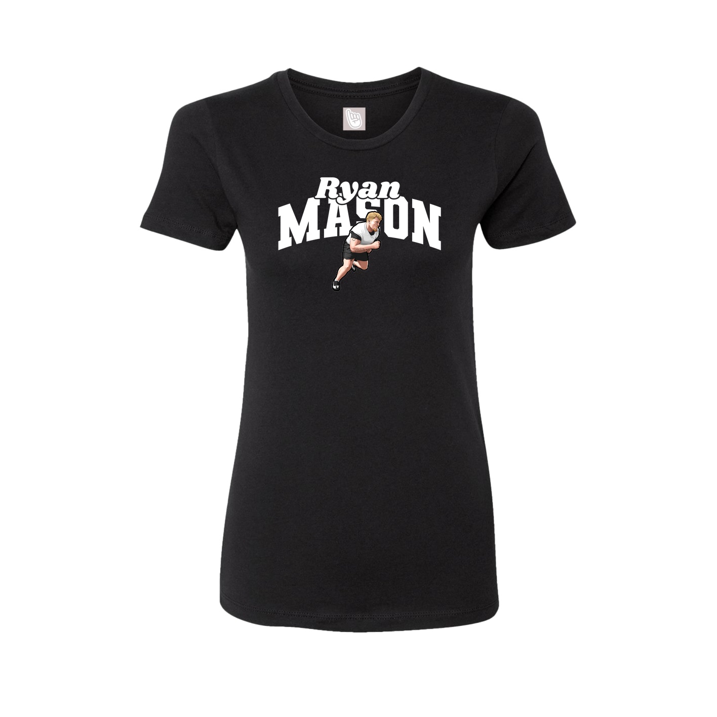 Fitted Women's Tee — Signature Arch in Black
