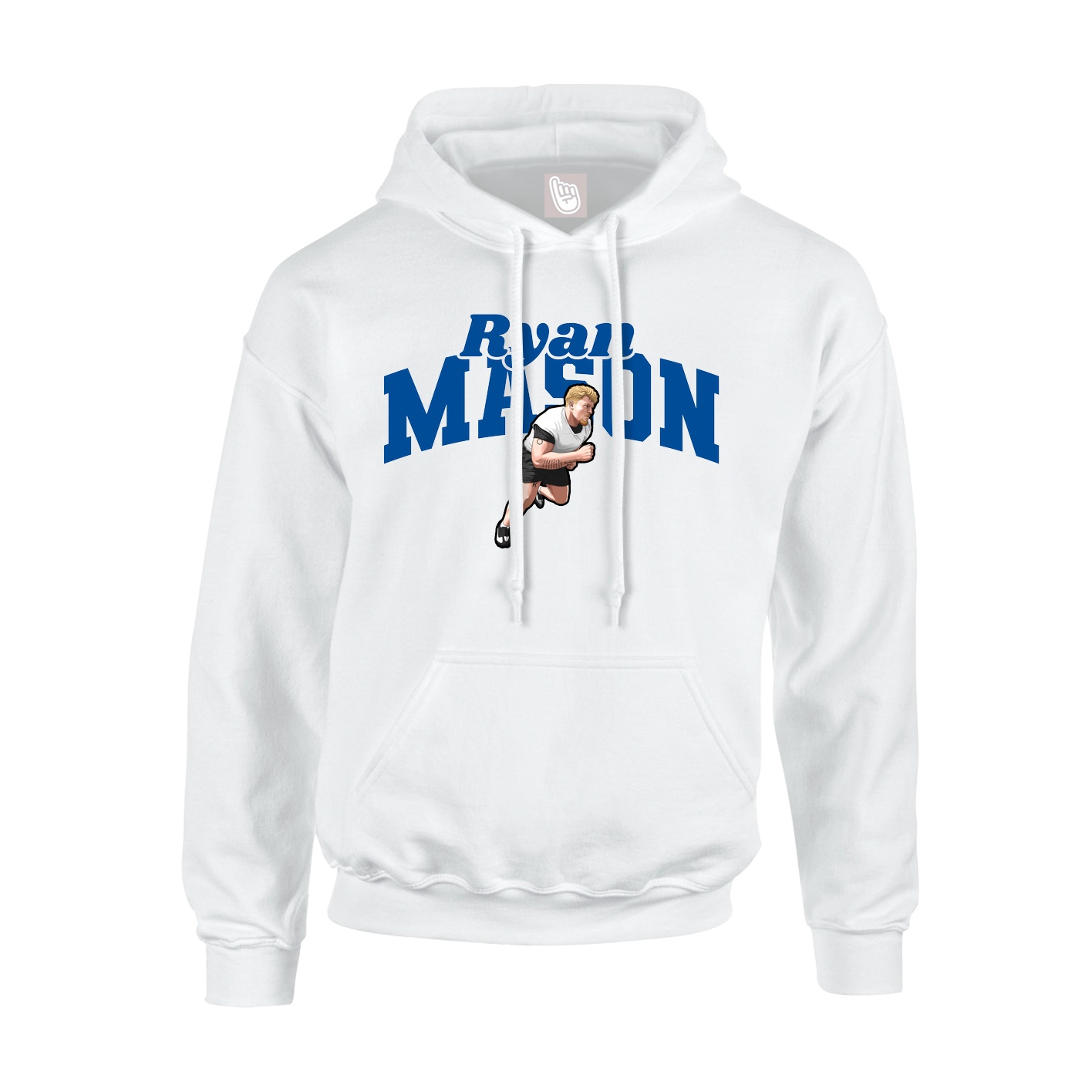Youth Hoodie — Signature Arch in White