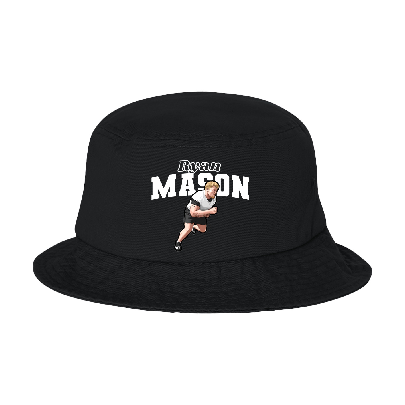 Bucket Cap — Name Arch in Black