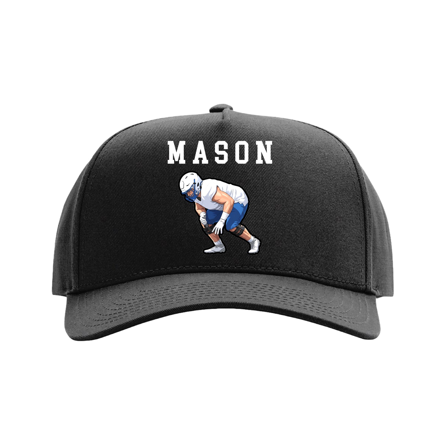 Full Fabric Five-Panel Champ Cap — Shirsey in Black