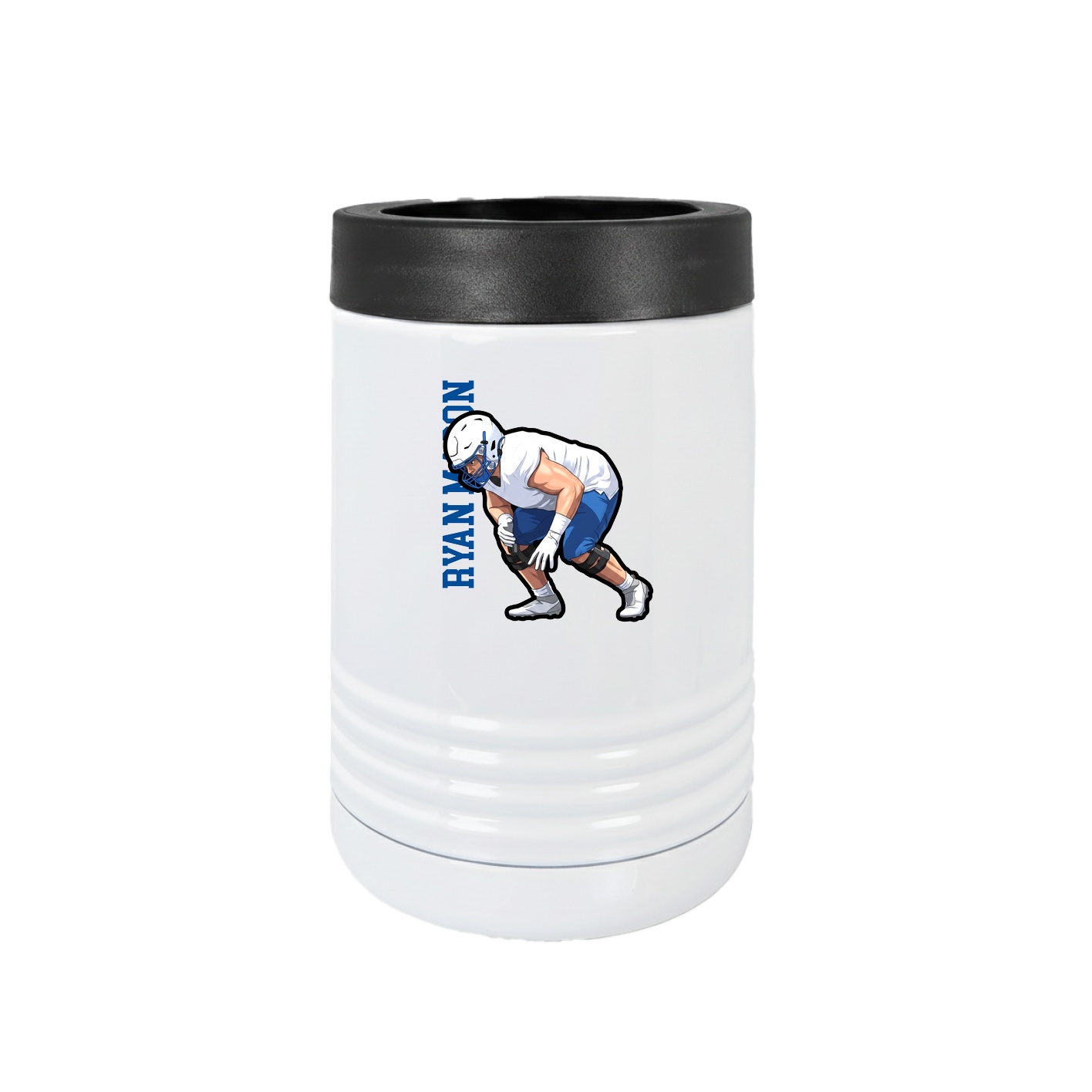 Beverage Holder — Name Vertical in White