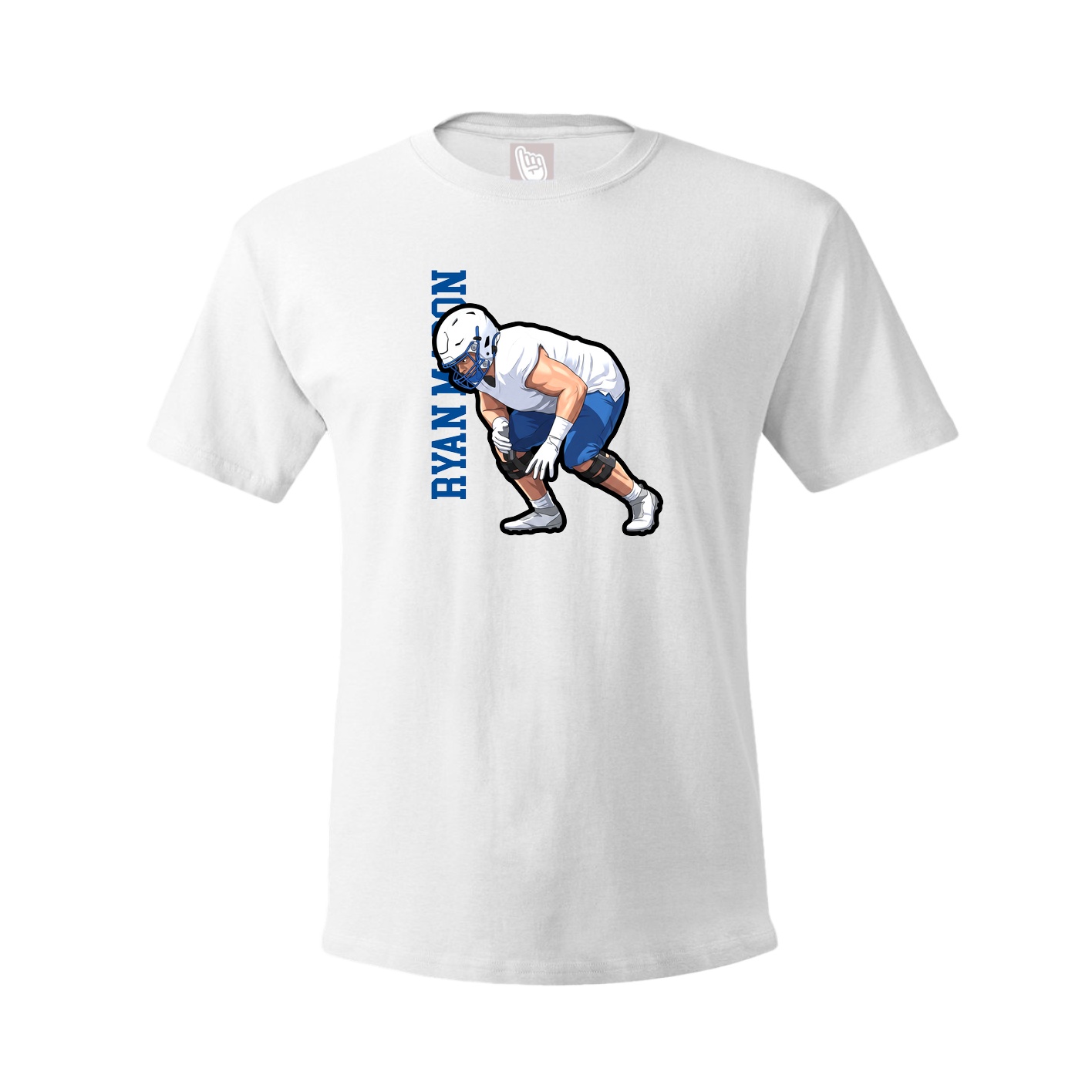 Tee — Name Vertical in White