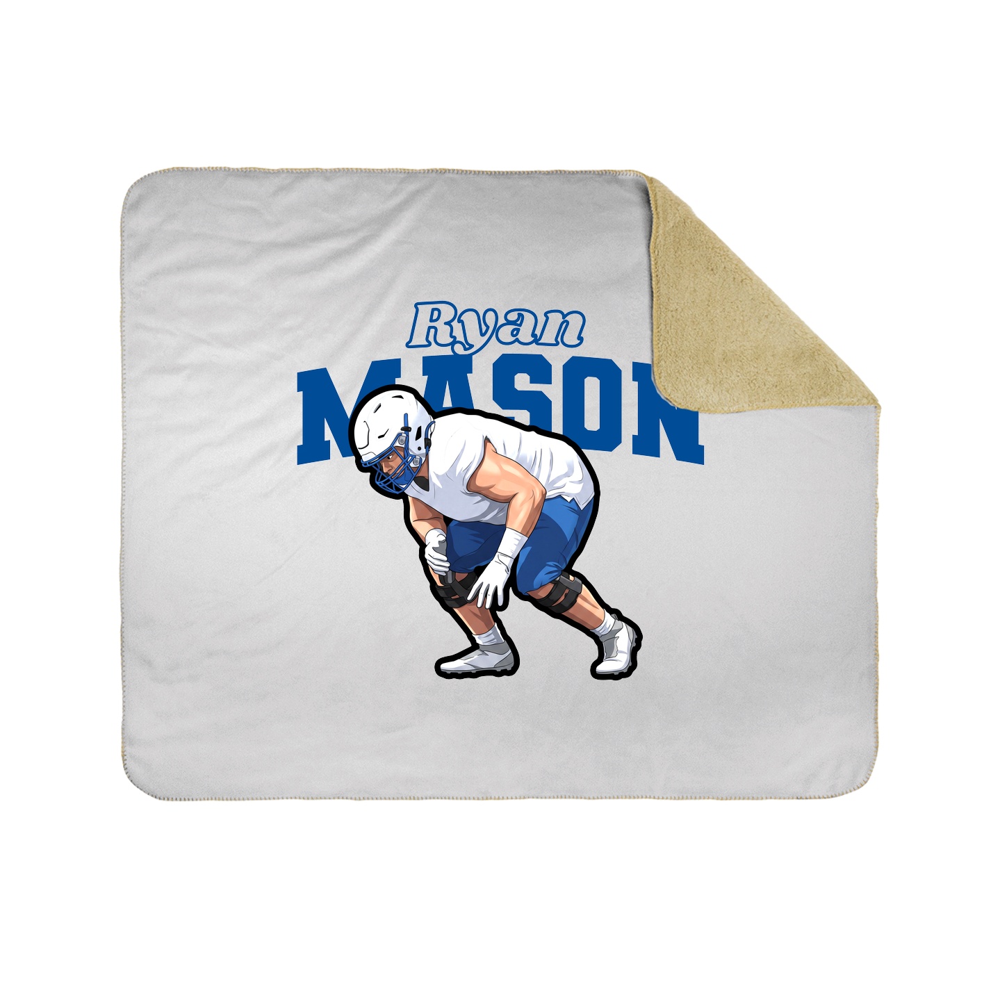 Throw Blanket — Name Arch in White