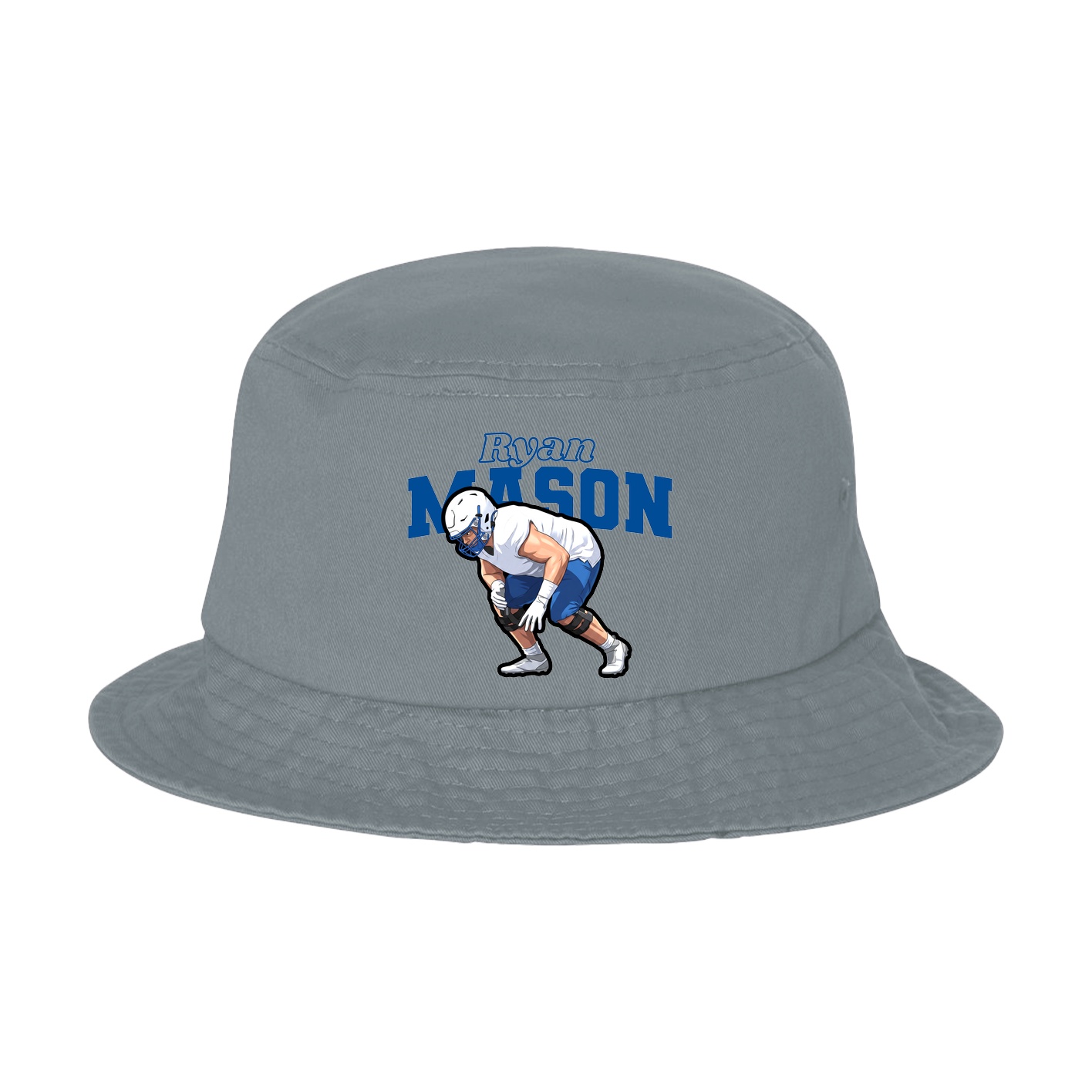 Bucket Cap — Name Arch in Grey