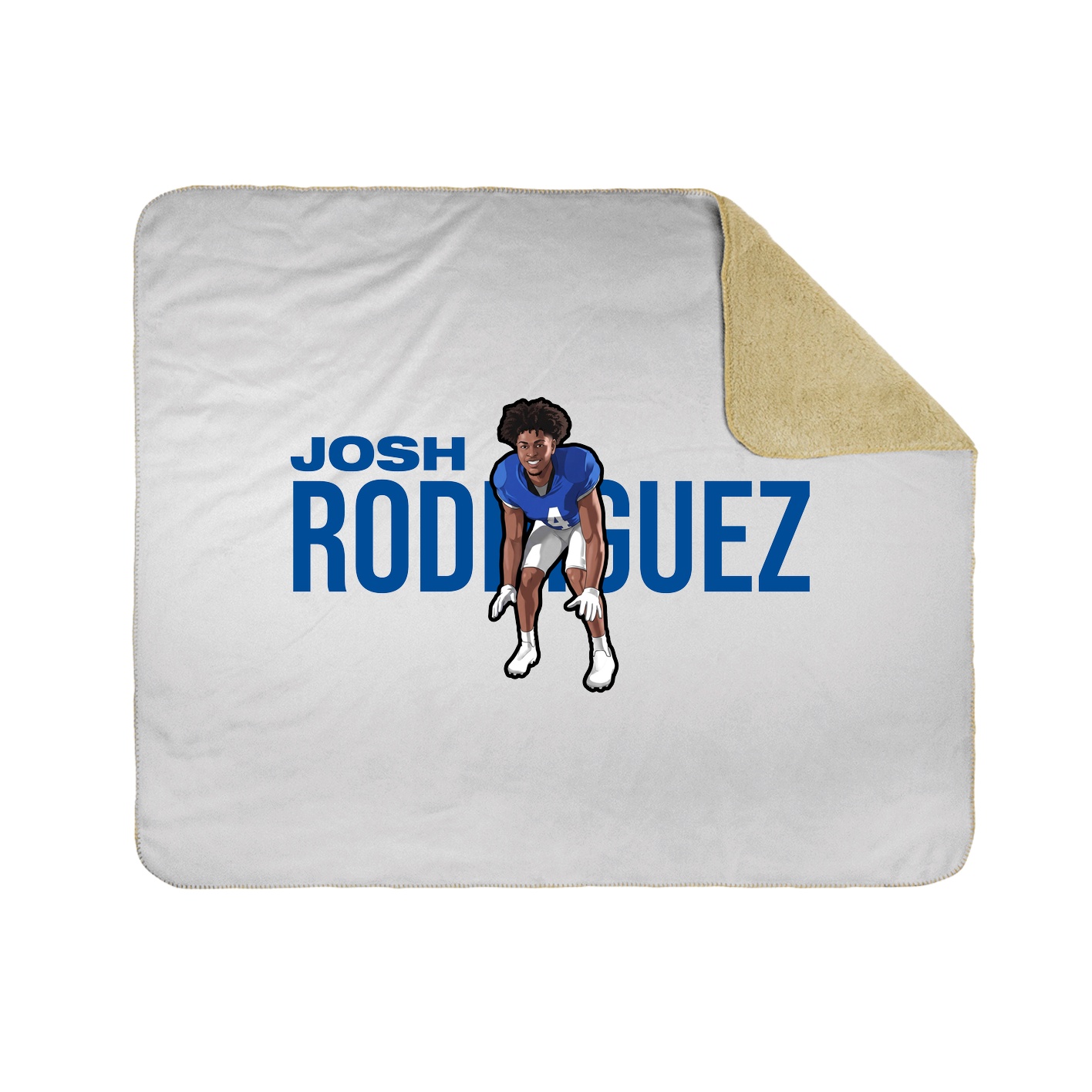 Throw Blanket — Player Name in White