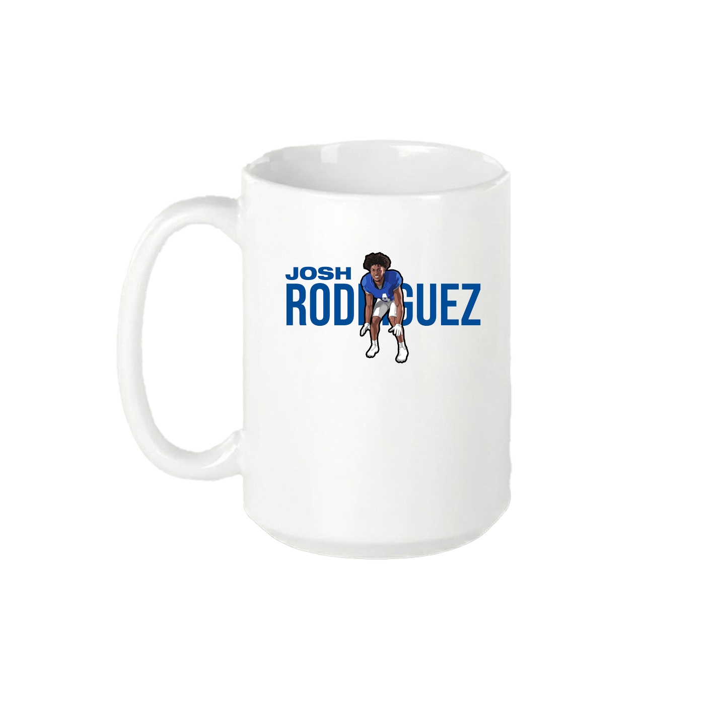 15oz Coffee Mug — Player Name in White