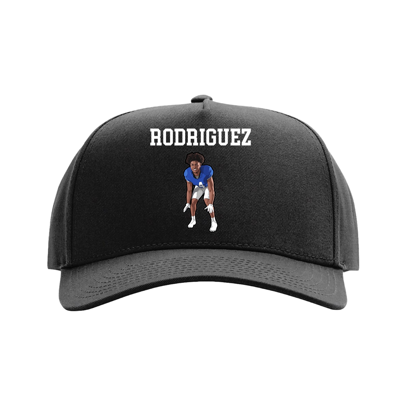 Full Fabric Five-Panel Champ Cap — Shirsey in Black