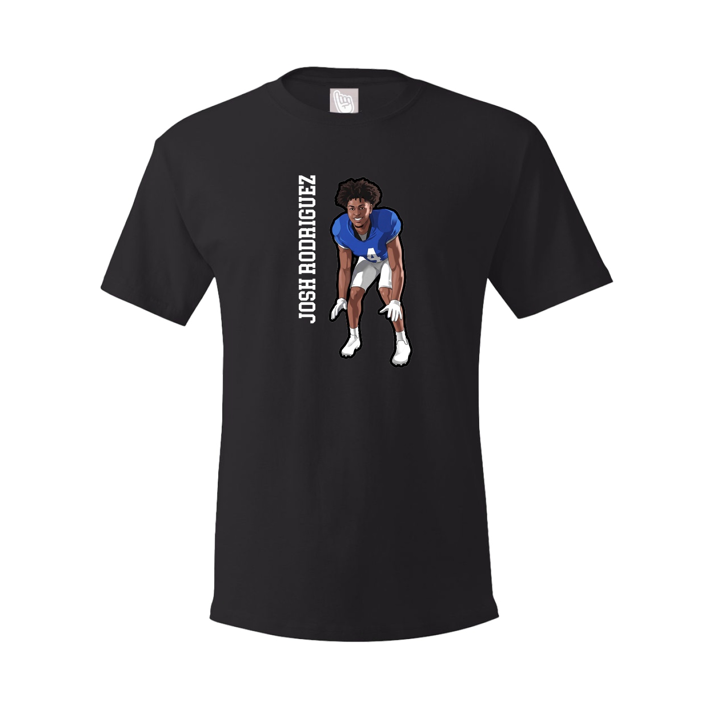 Youth Tee — Name Vertical in Black