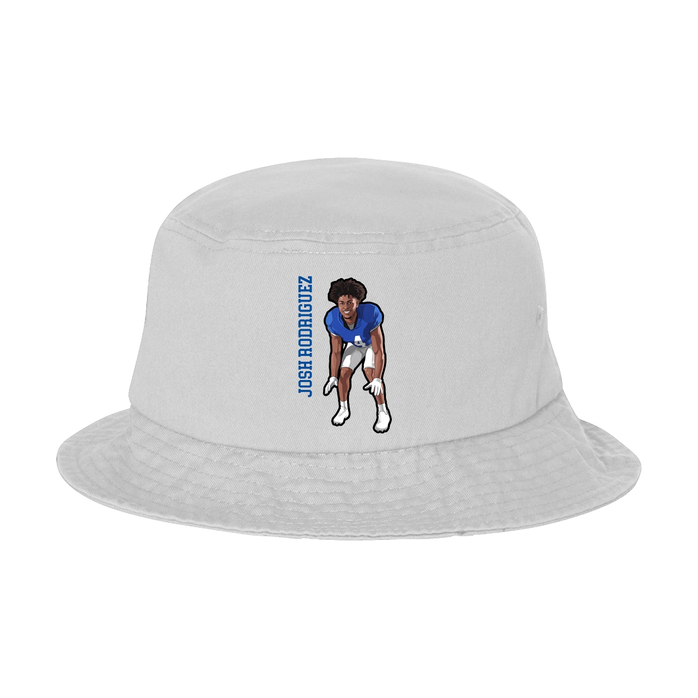 Bucket Cap — Name Vertical in White