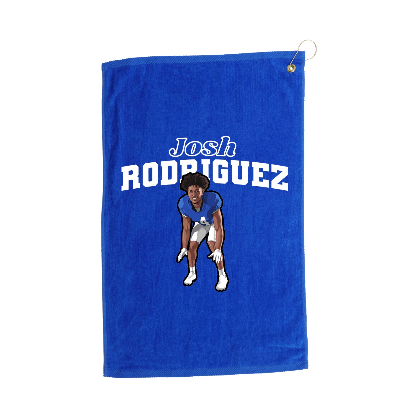 Golf Towel — Name Arch in Royal