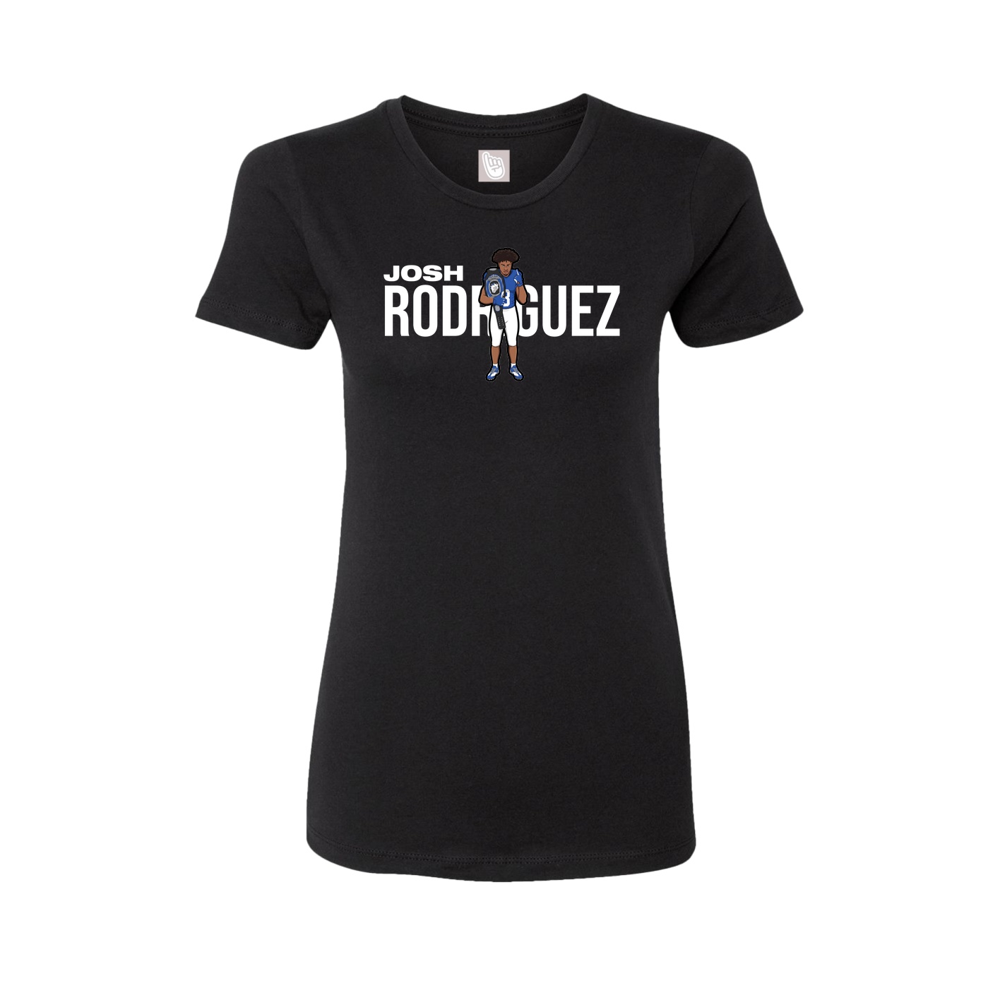Fitted Women's Tee — Player Name in Black