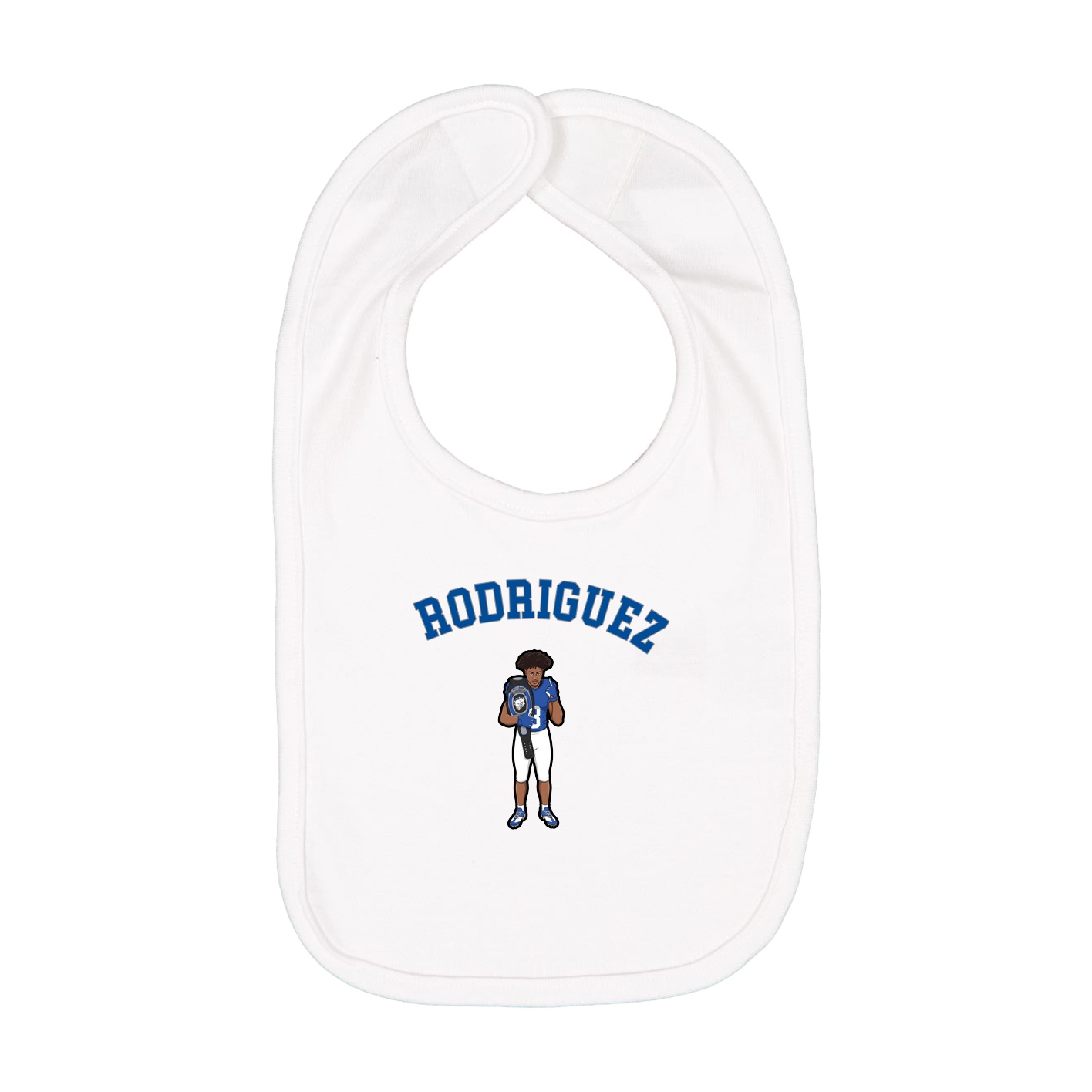 Infant Bib — Shirsey Arch in White