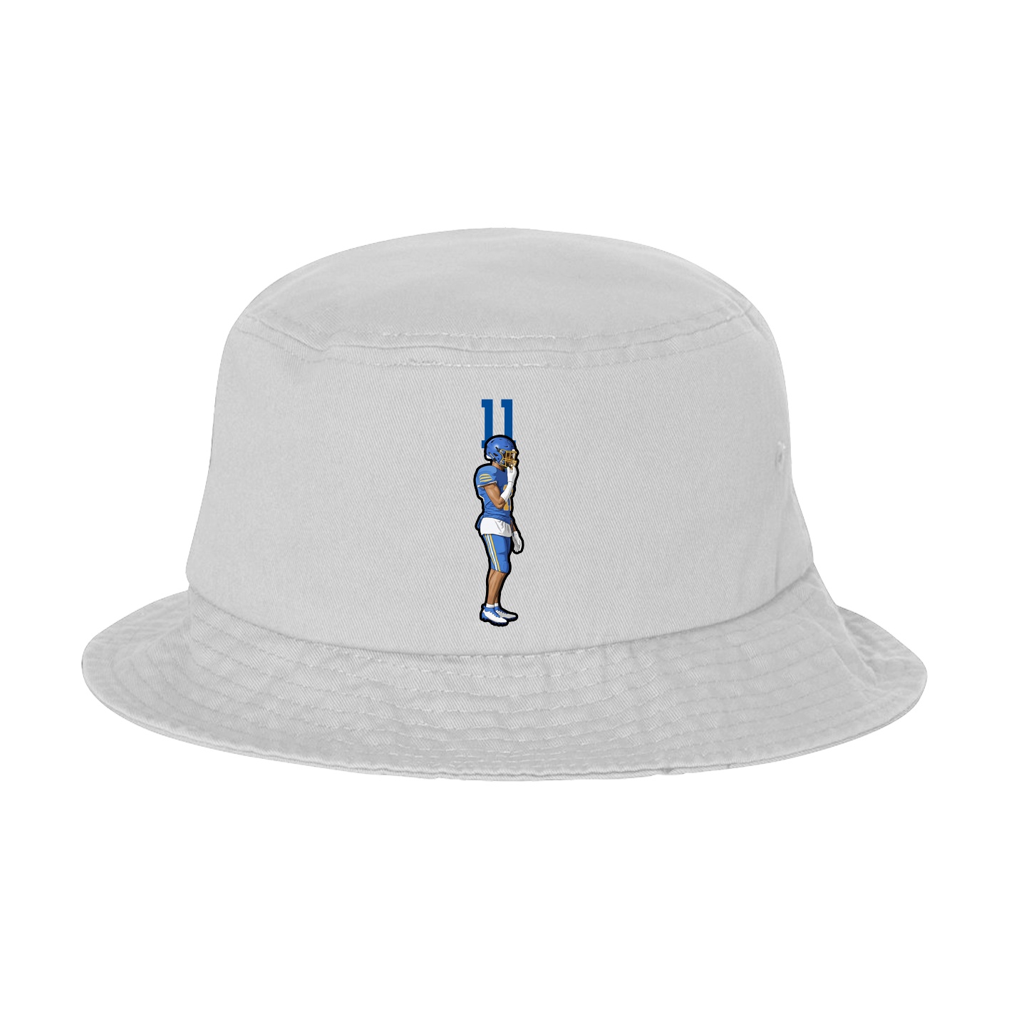 Bucket Cap — Number Top in White