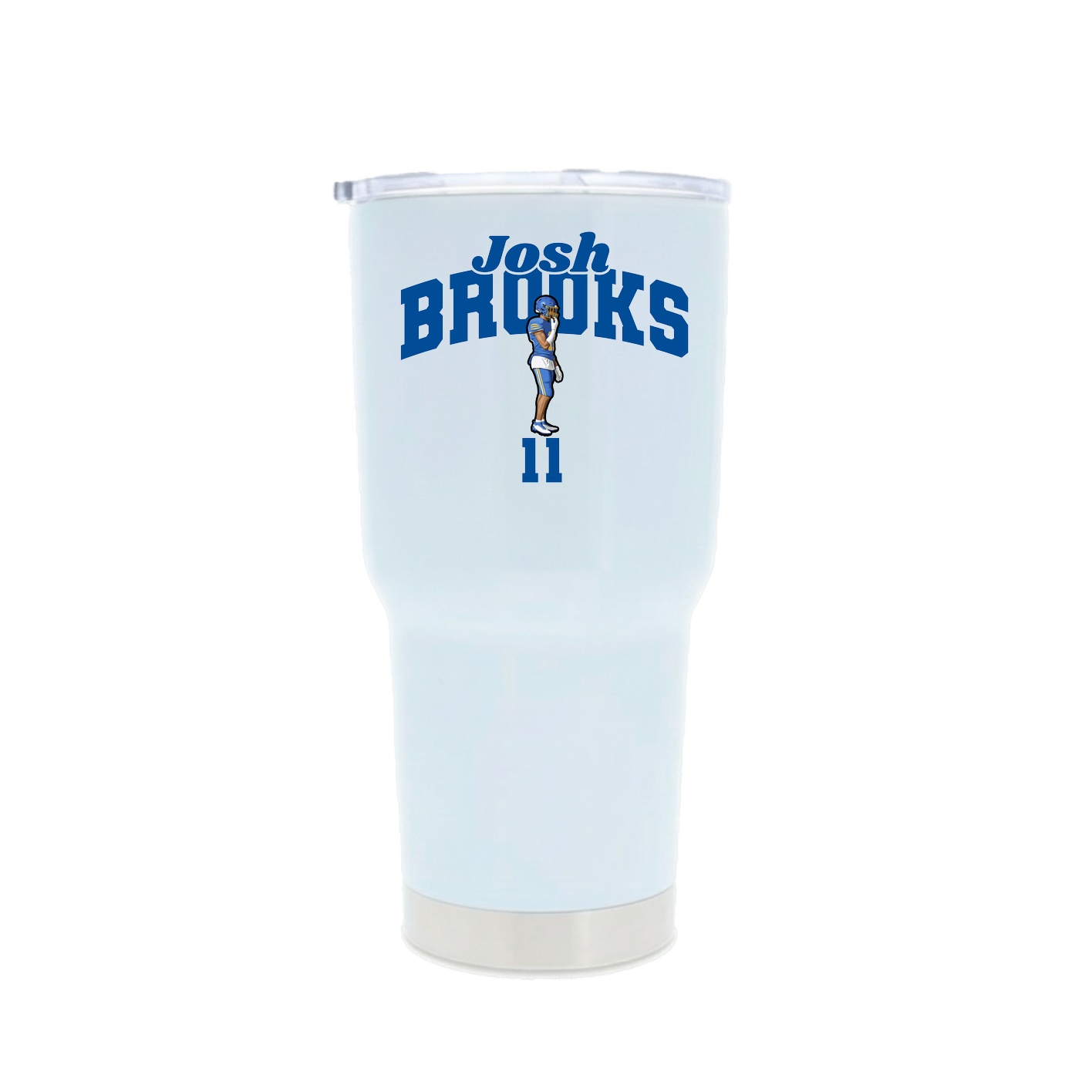 30oz Stainless Steel Tumbler — Signature Arch in White