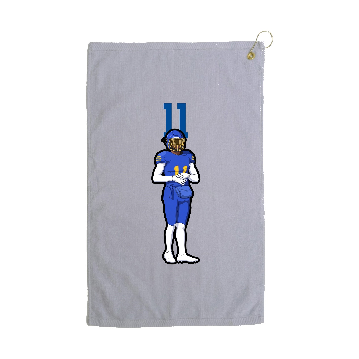 Golf Towel — Number Top in Grey