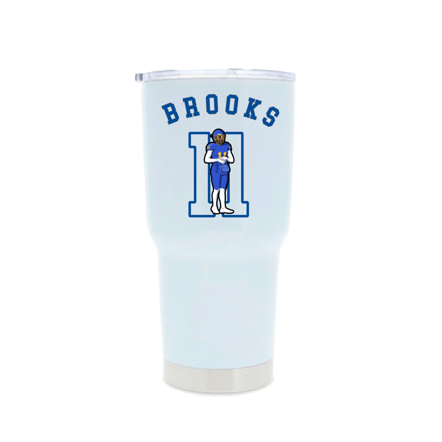 30oz Stainless Steel Tumbler — Shirsey Arch in White