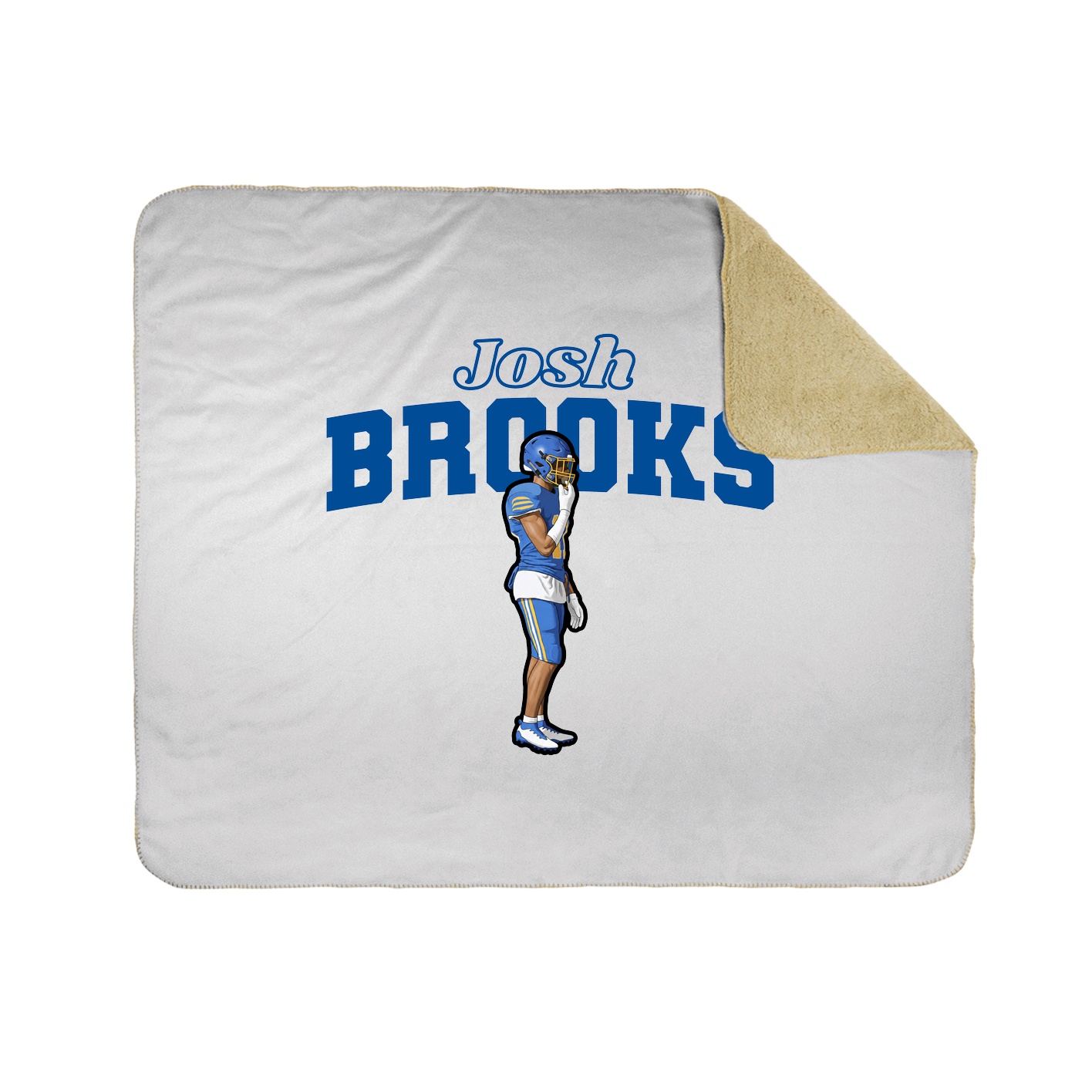 Throw Blanket — Name Arch in White