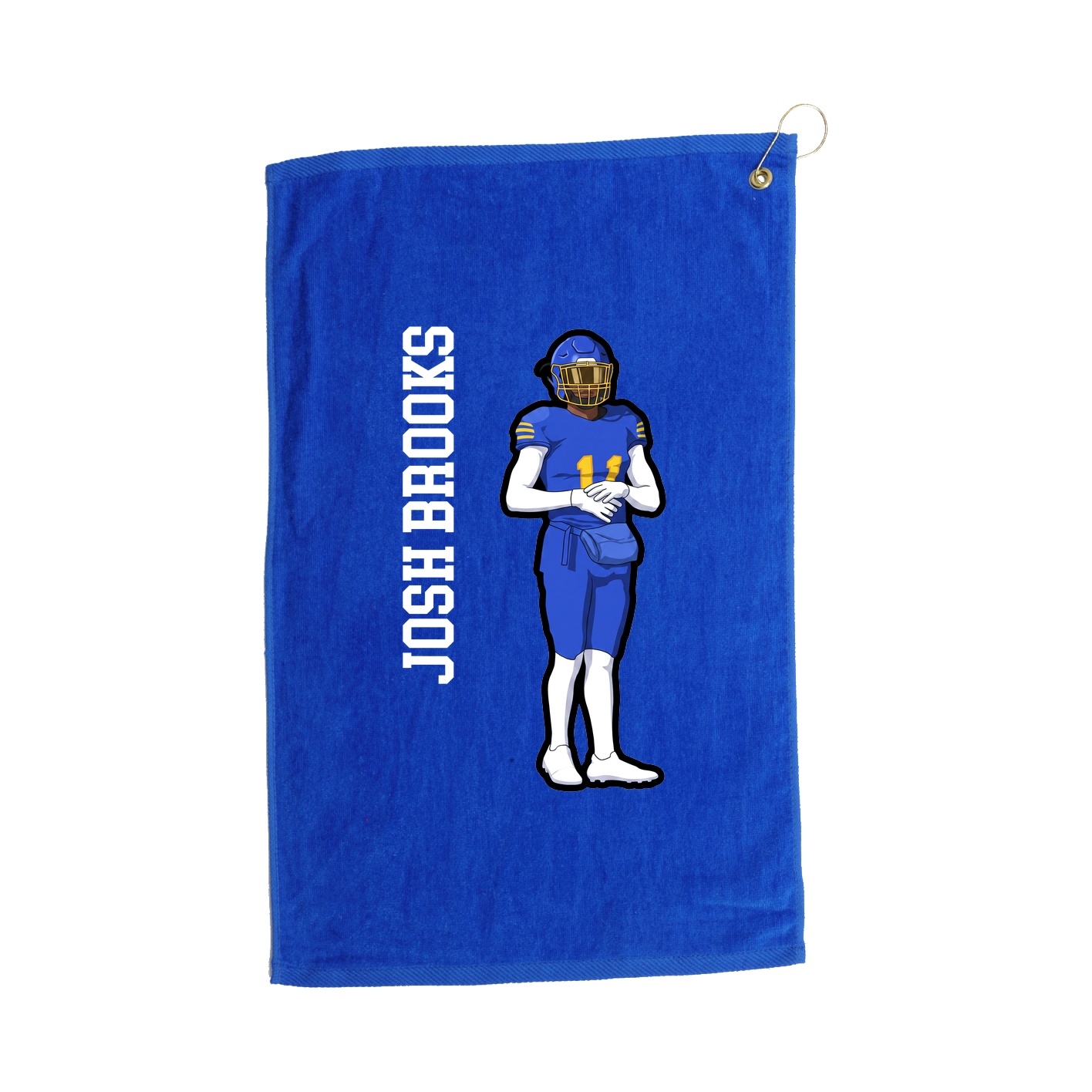 Golf Towel — Name Vertical in Royal