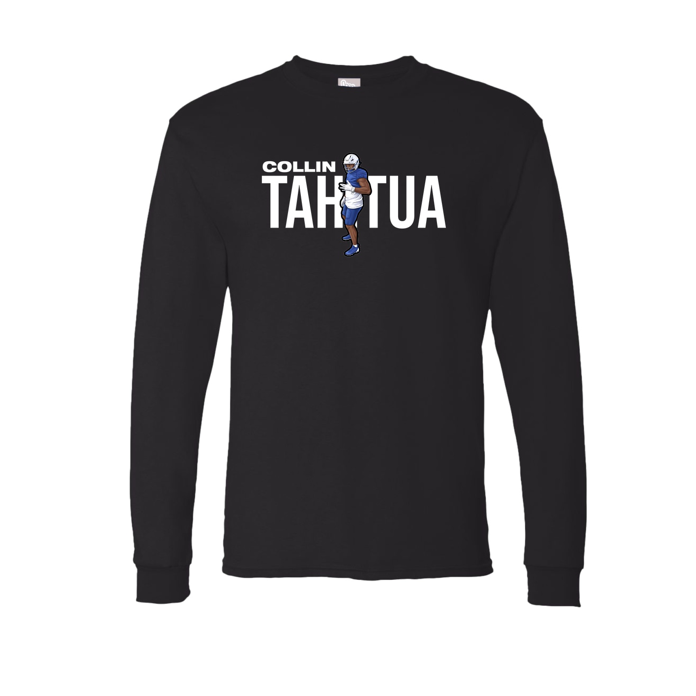 Long Sleeve Tee — Player Name in Black