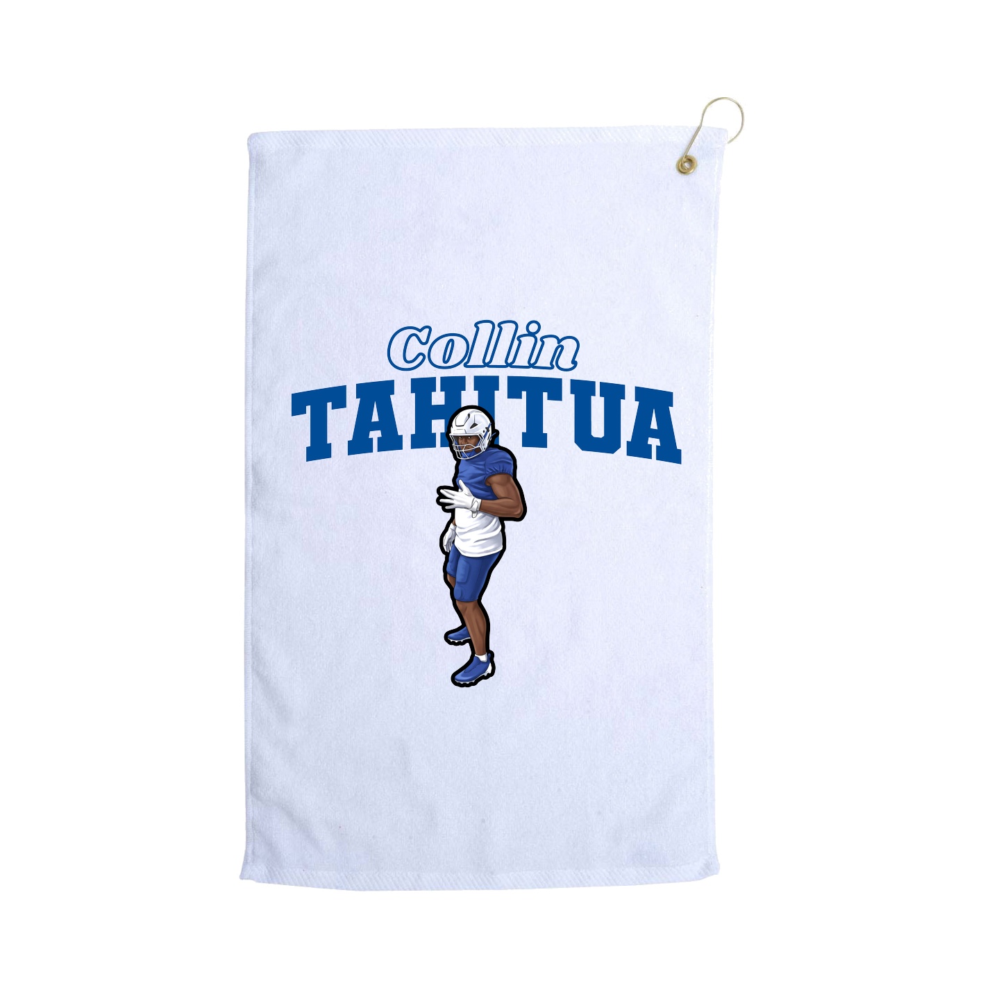 Golf Towel — Name Arch in White