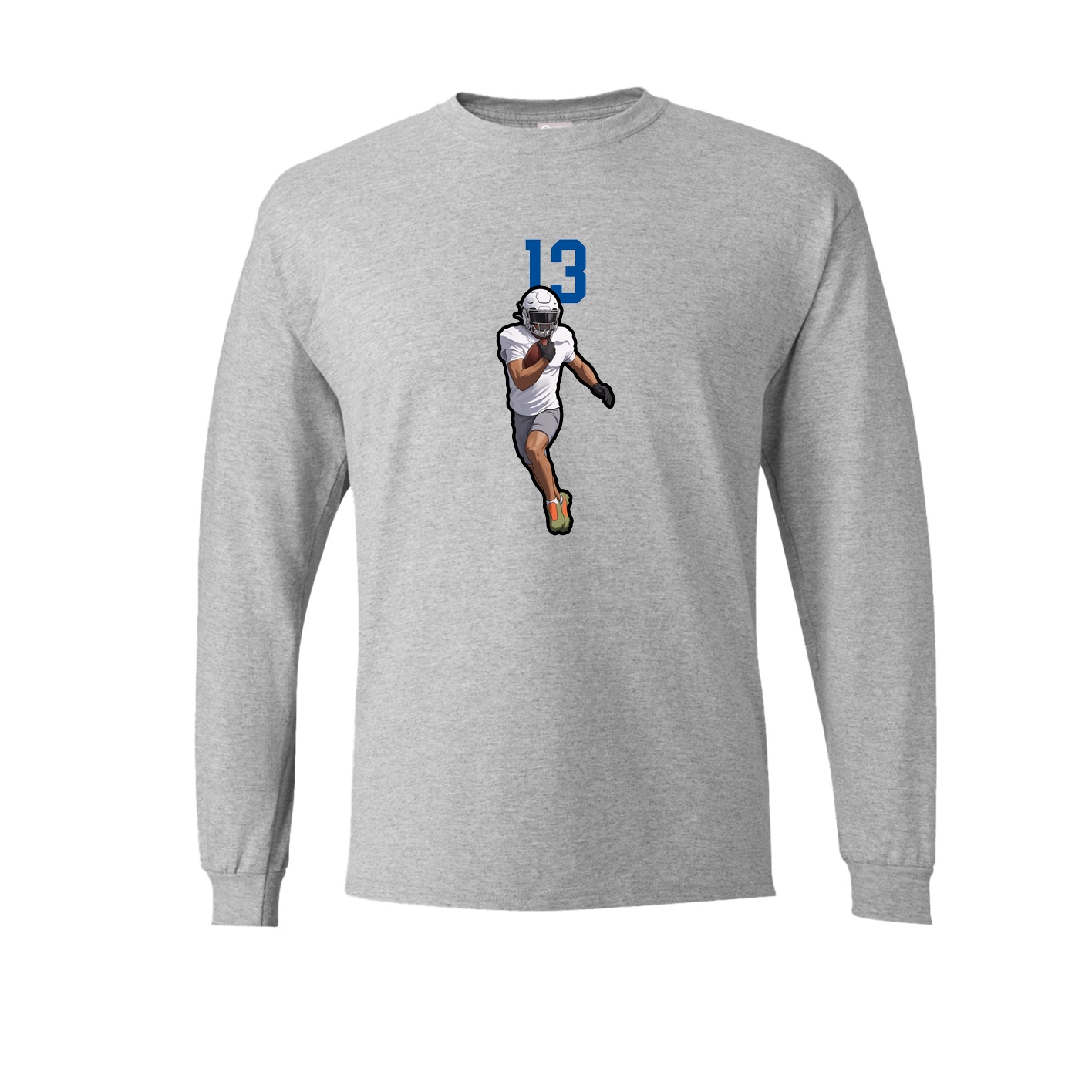 Long Sleeve Tee — Number Top in Grey