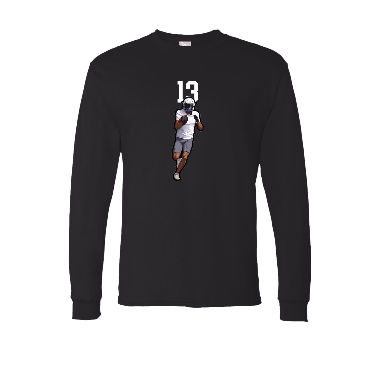 Long Sleeve Tee — Number Top in Black
