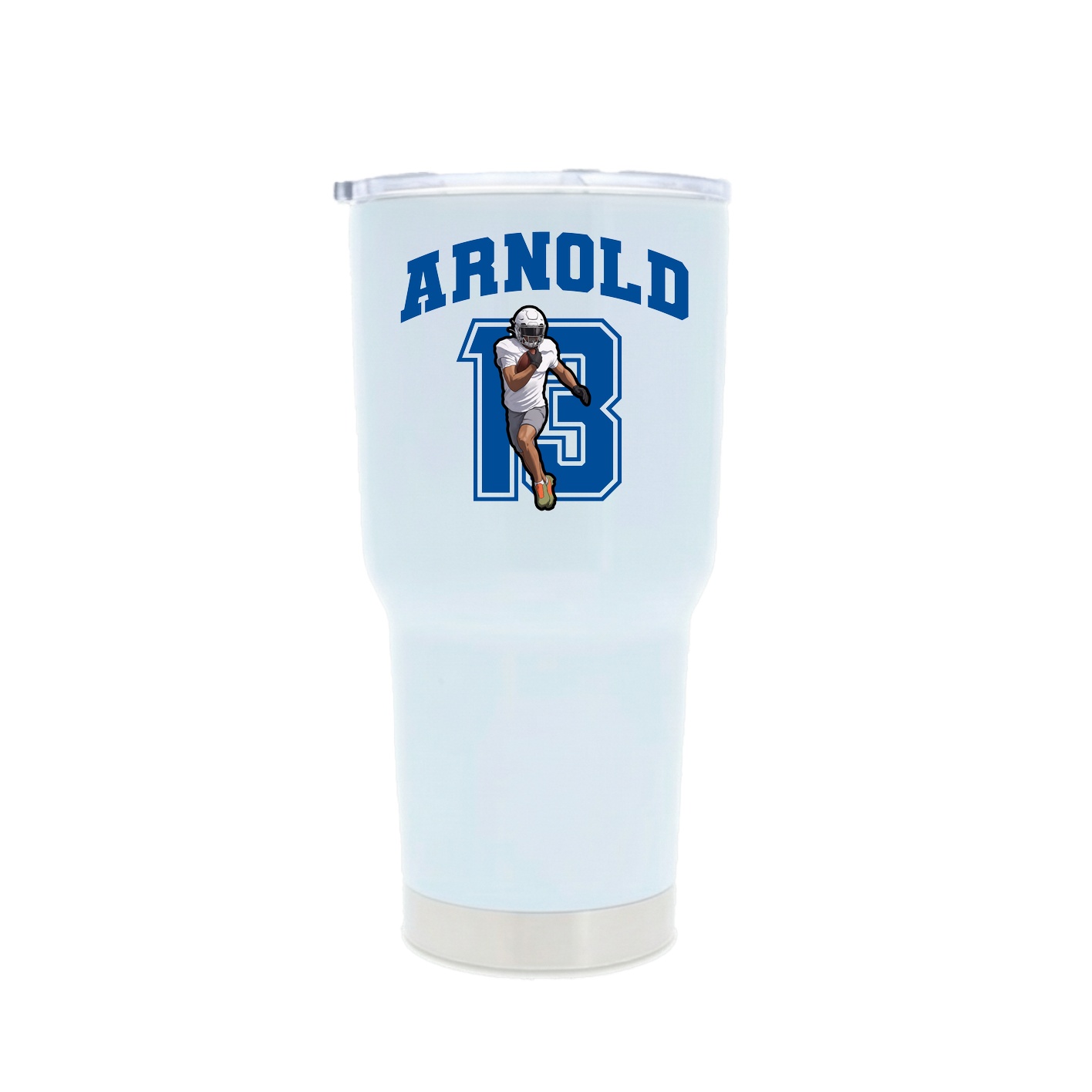 30oz Stainless Steel Tumbler — Number in White