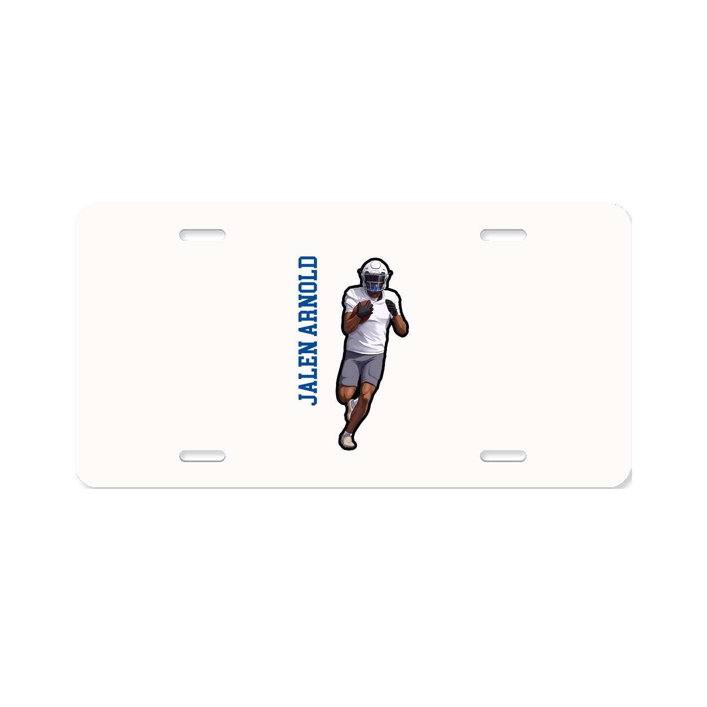 License Plate — Name Vertical in Classic