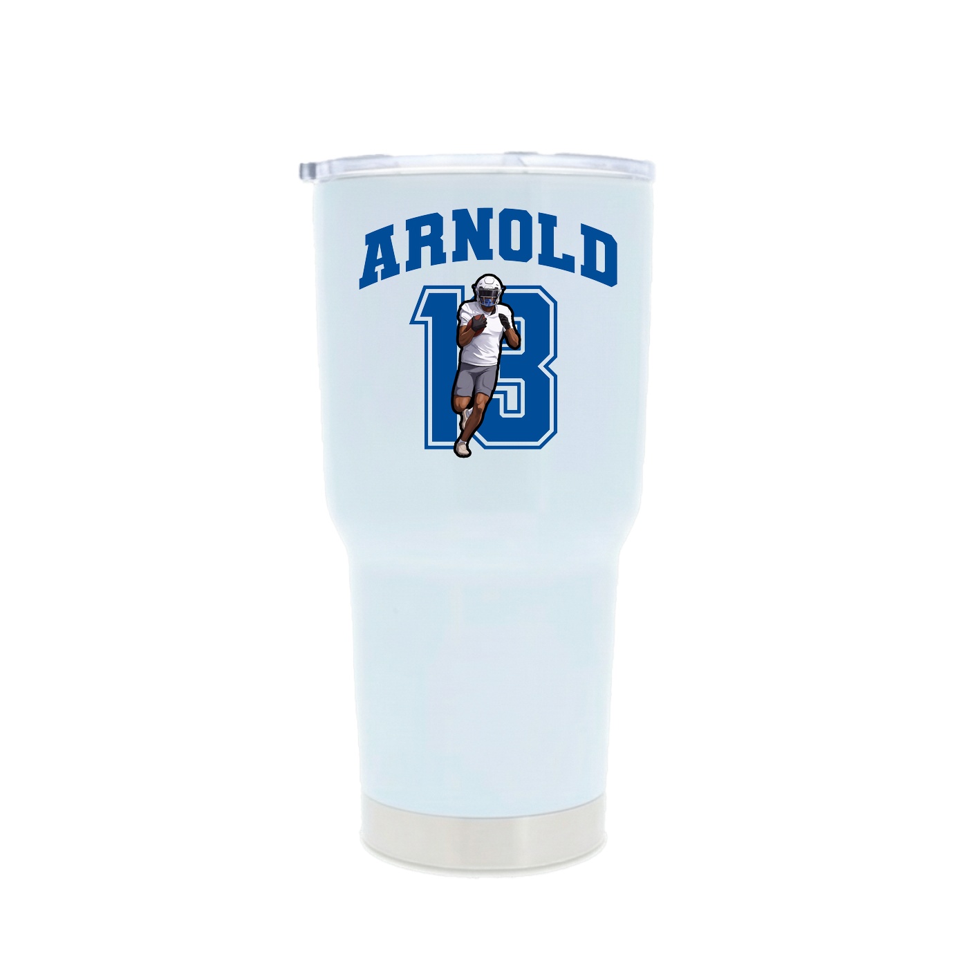 30oz Stainless Steel Tumbler — Number in White