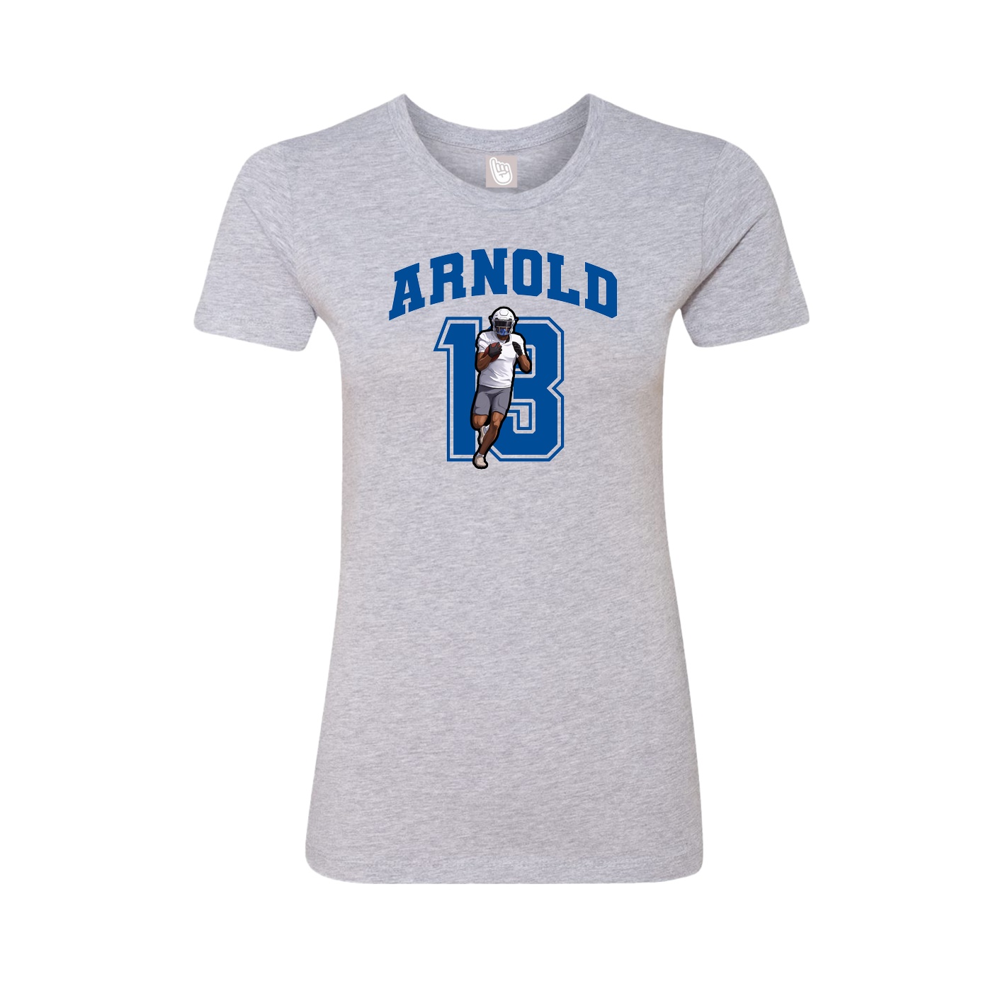 Fitted Women's Tee — Number in Grey