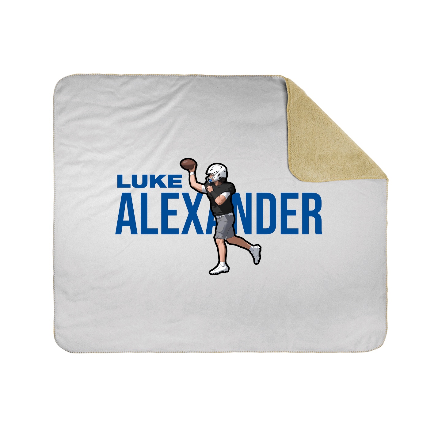 Throw Blanket — Player Name in White