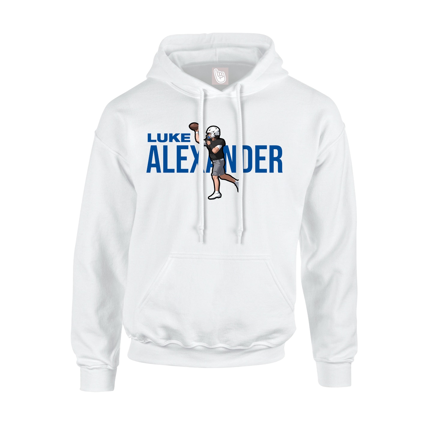 Youth Hoodie — Player Name in White