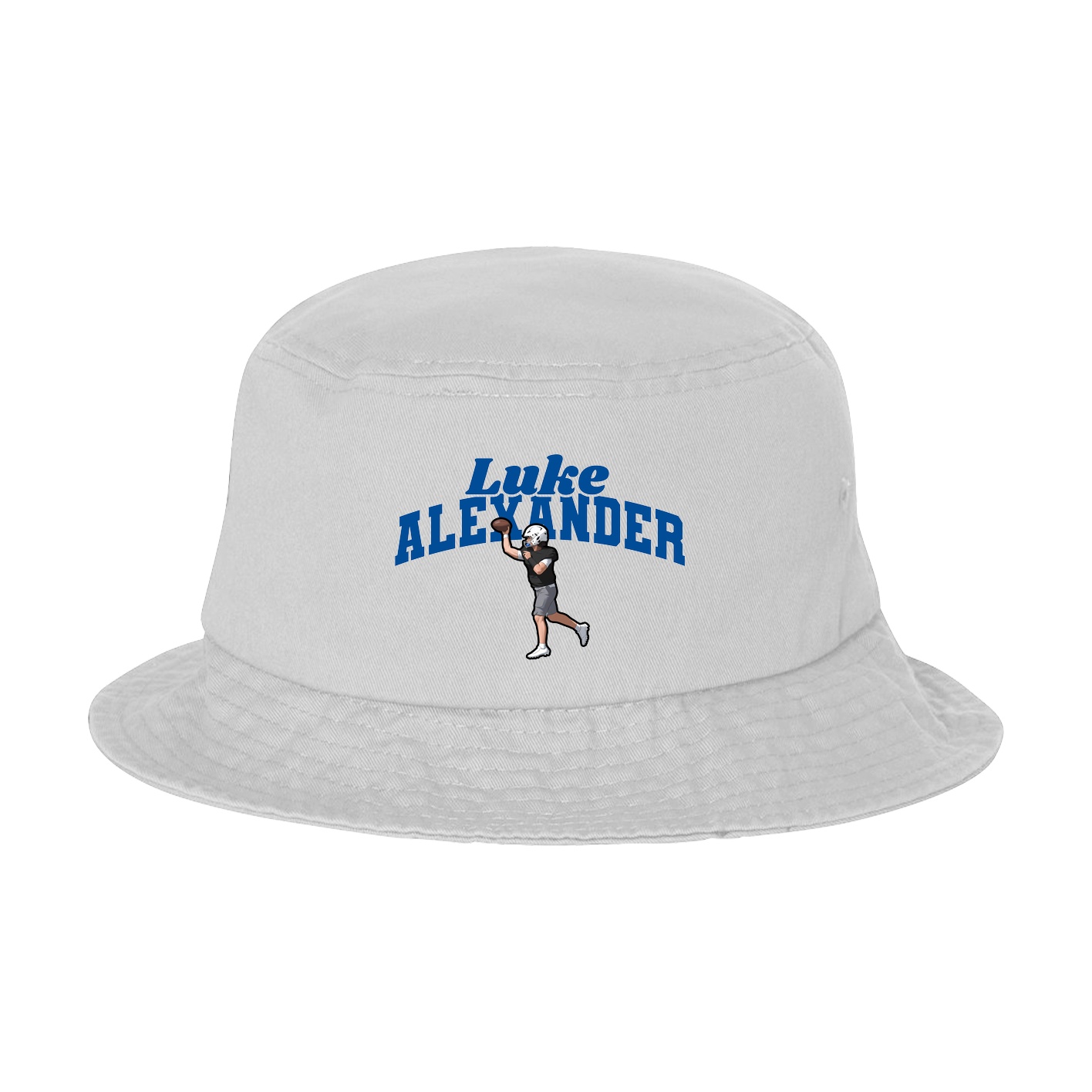 Bucket Cap — Signature Arch in White