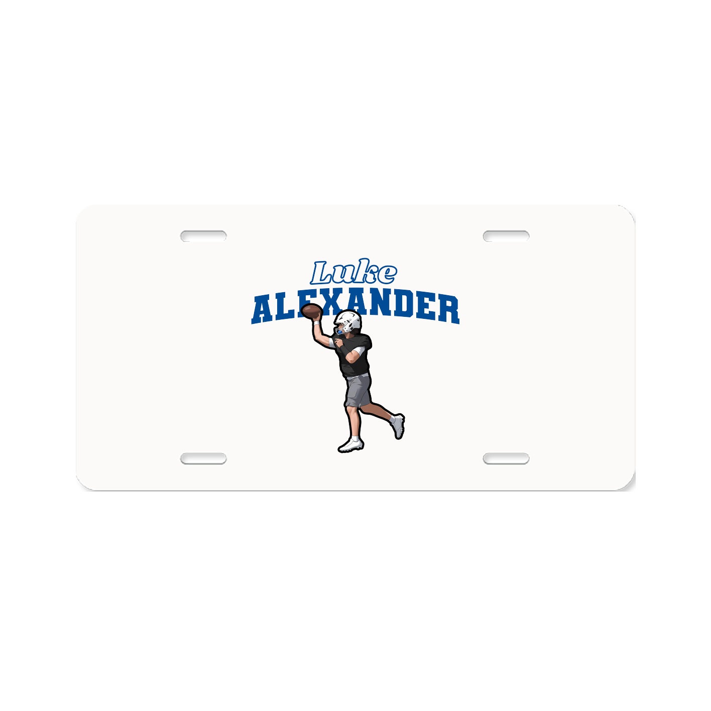 License Plate — Name Arch in Classic