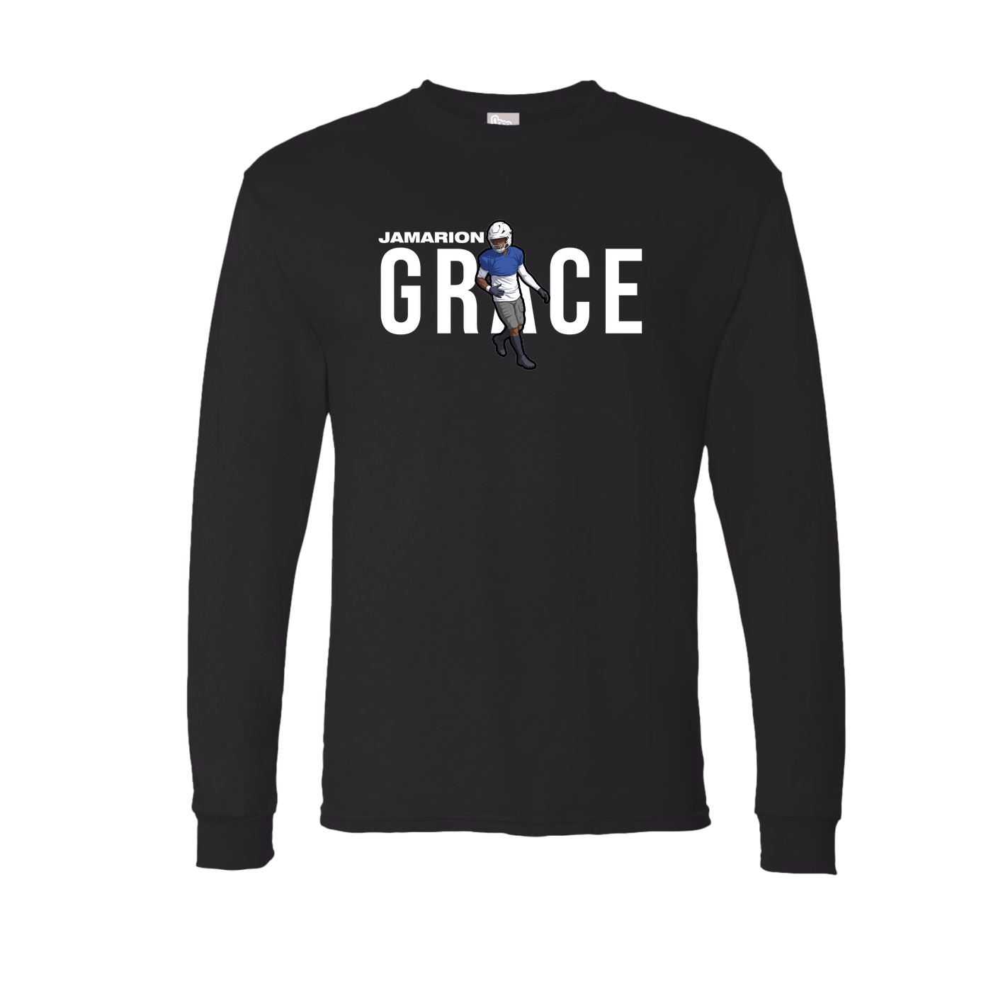 Long Sleeve Tee — Player Name in Black
