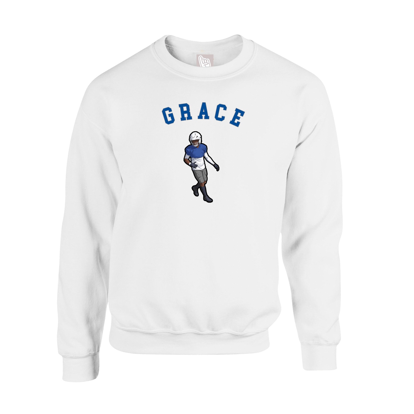 Fleece Crew — Shirsey Arch in White