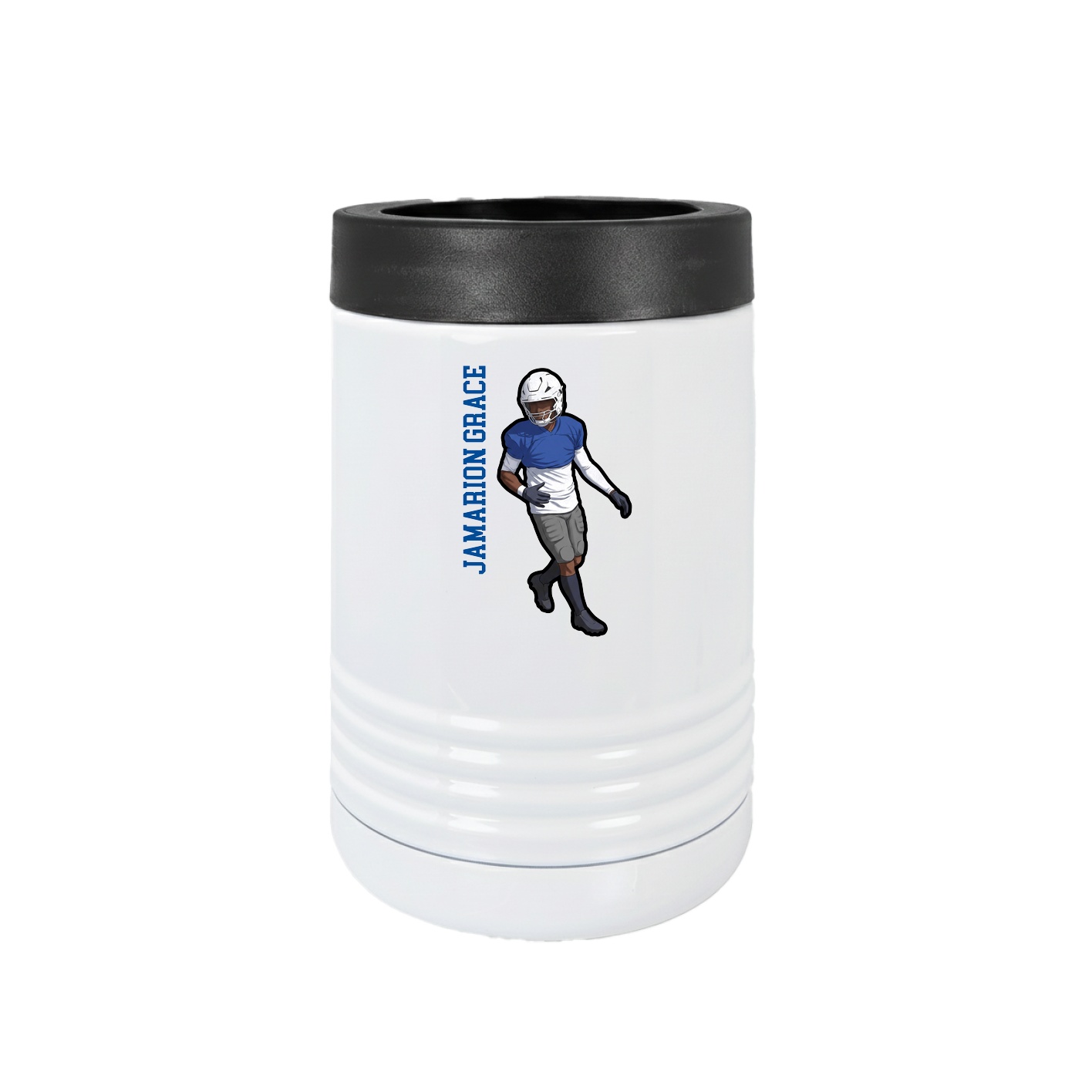 Beverage Holder — Name Vertical in White