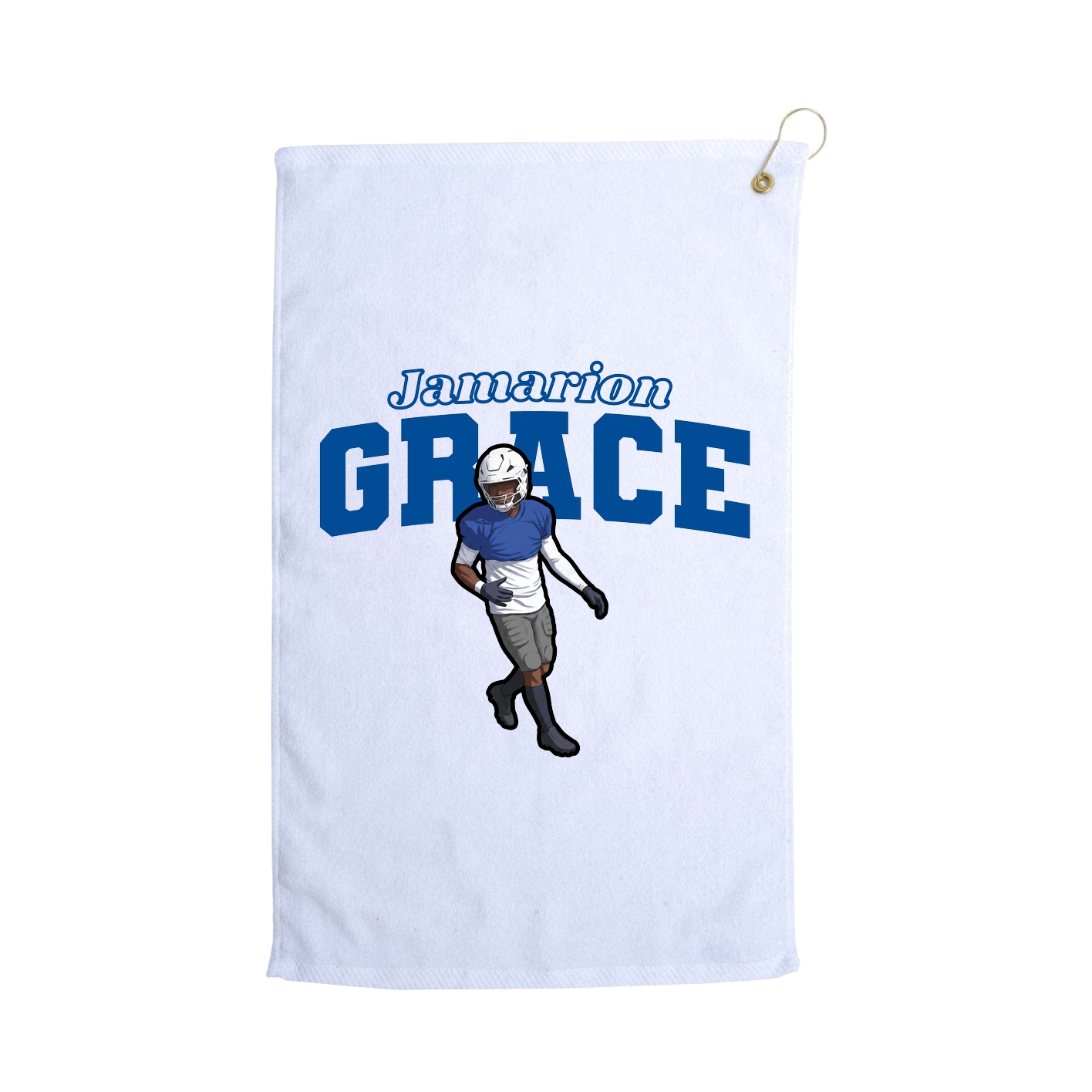 Golf Towel — Name Arch in White
